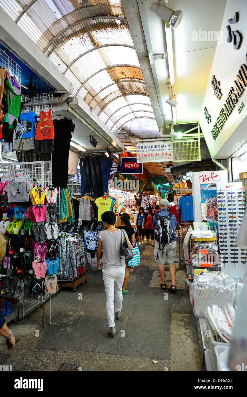 The indoor market at Stanley market near Hong Kong Stock Photo Alamy