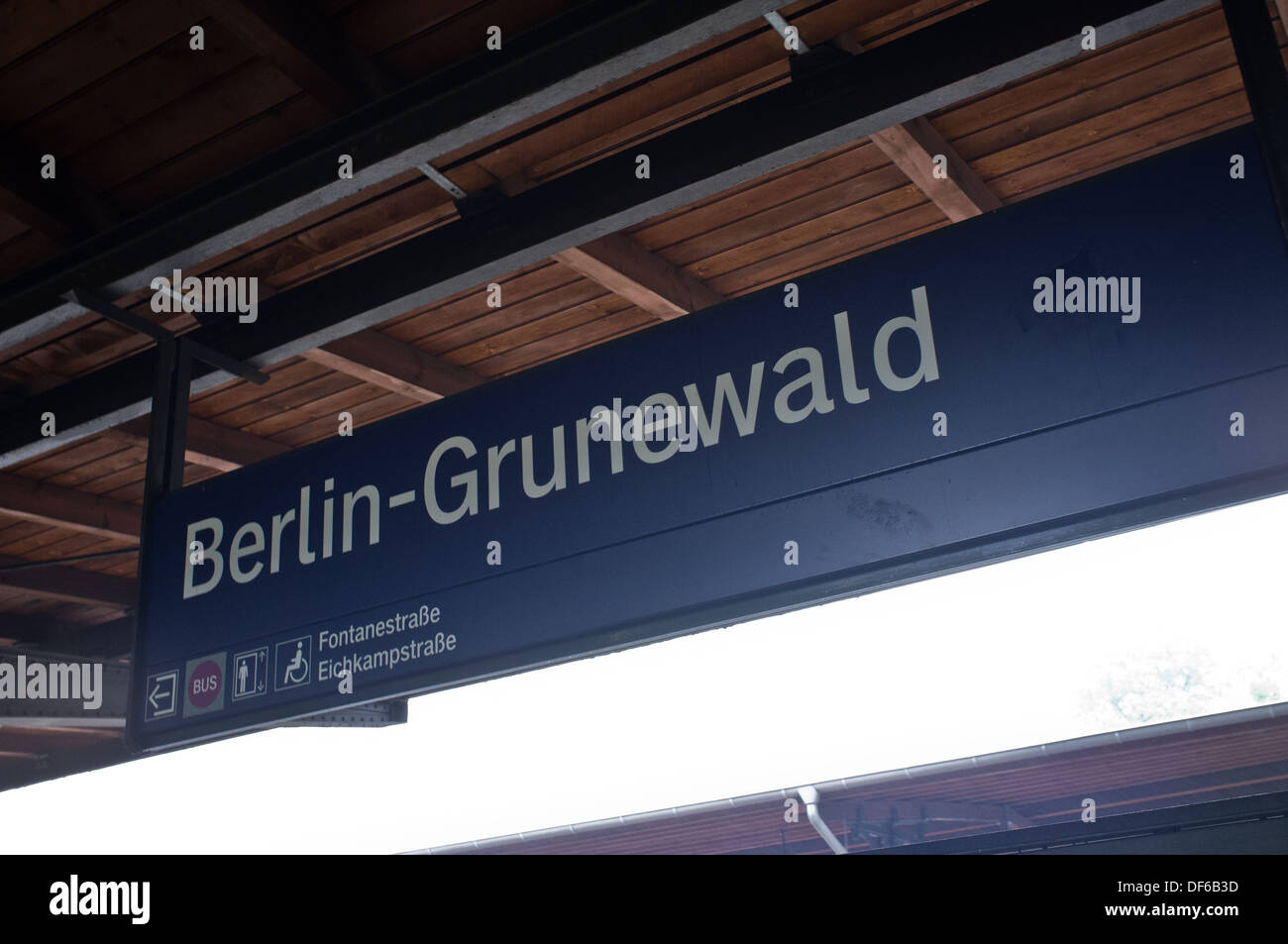 Grunewald Germany train station Stock Photo Alamy