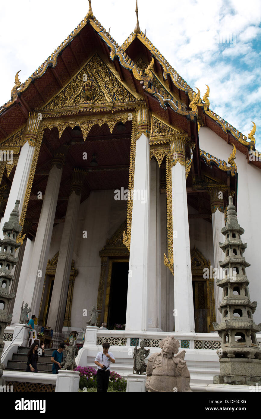Wat Suthat Buddhist temple Bangkok Thailand Stock Photo