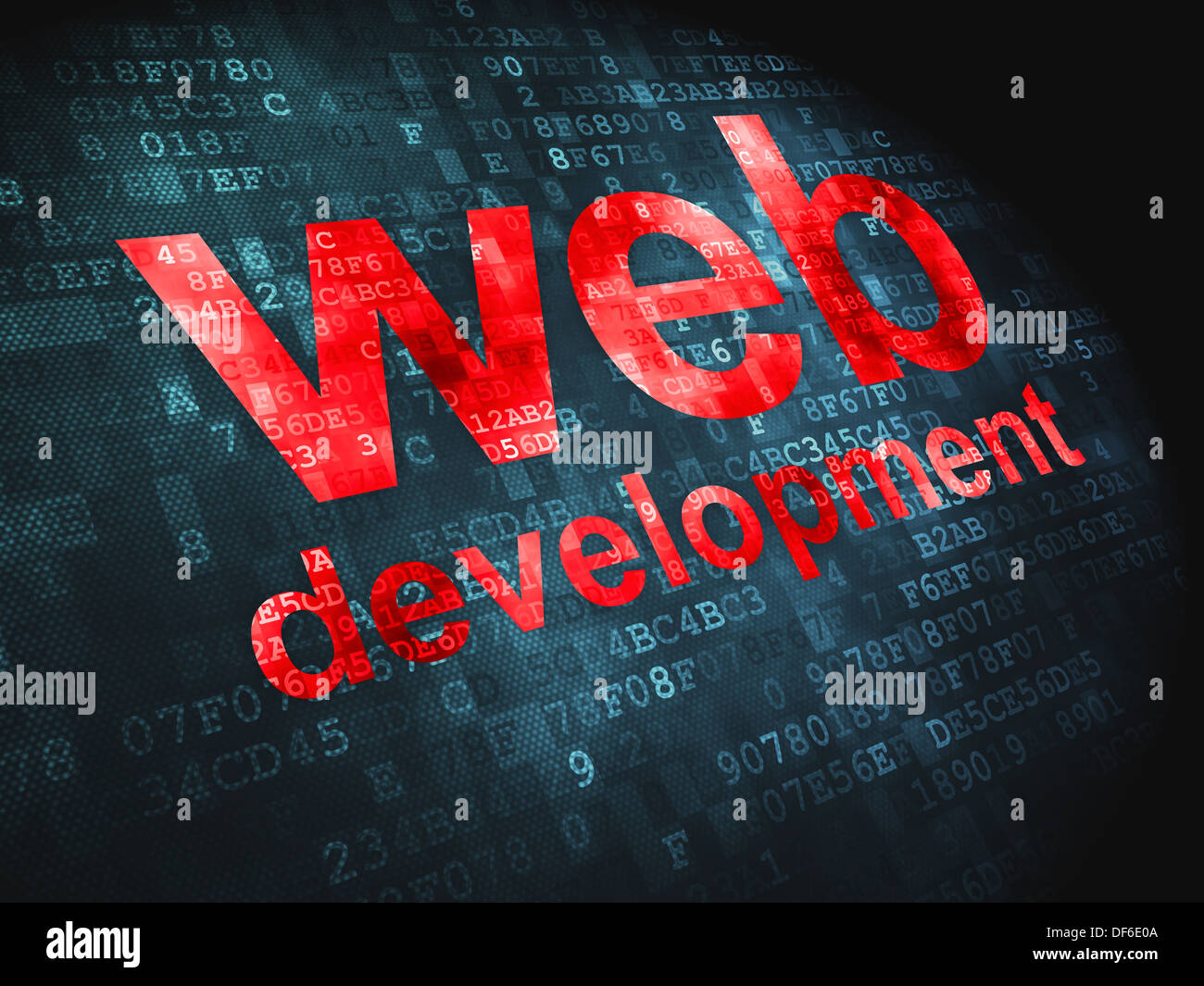 SEO web development concept: Web Development on digital backgrou Stock ...