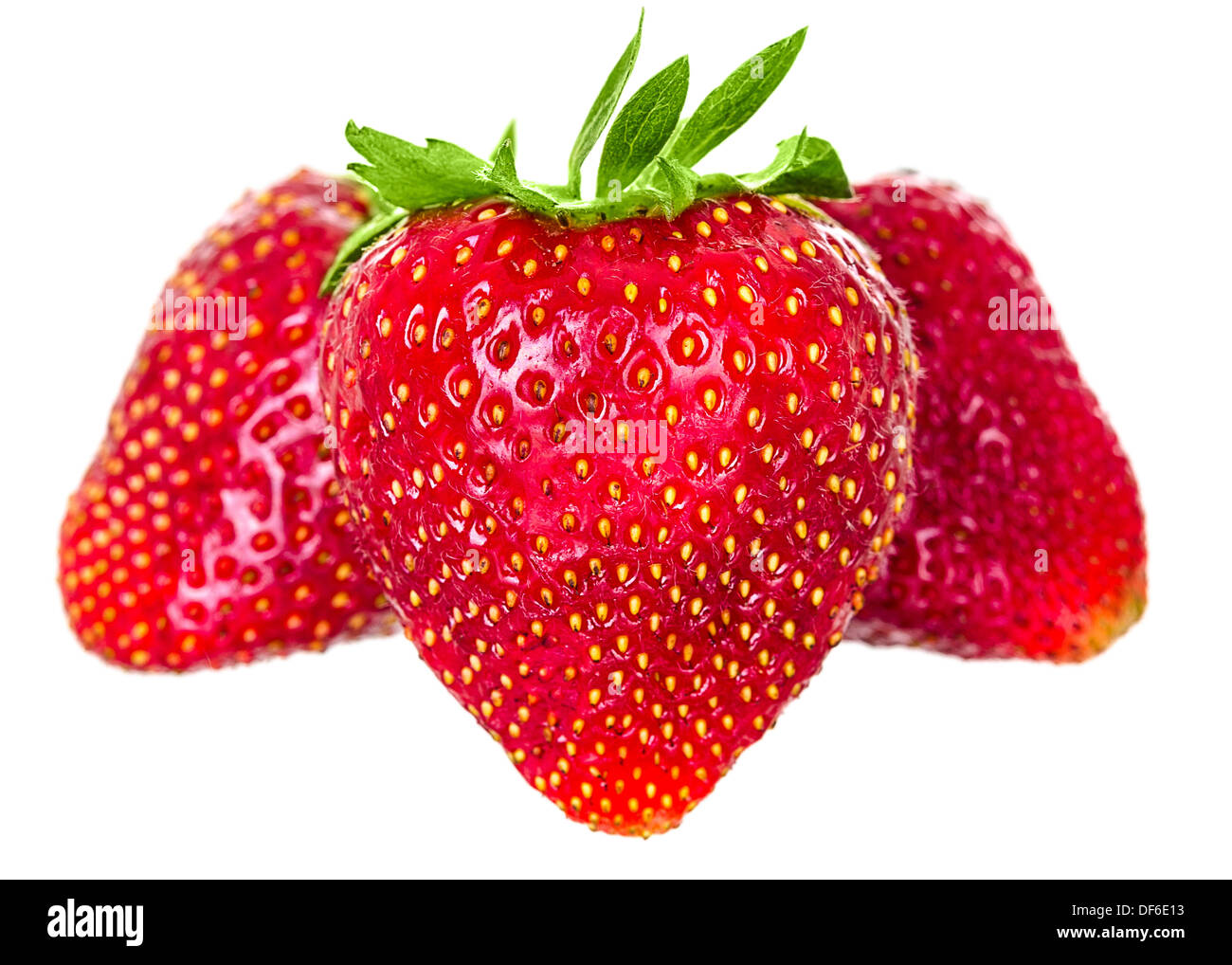 Fresh strawberries isolated on white background. Studio shot Stock ...