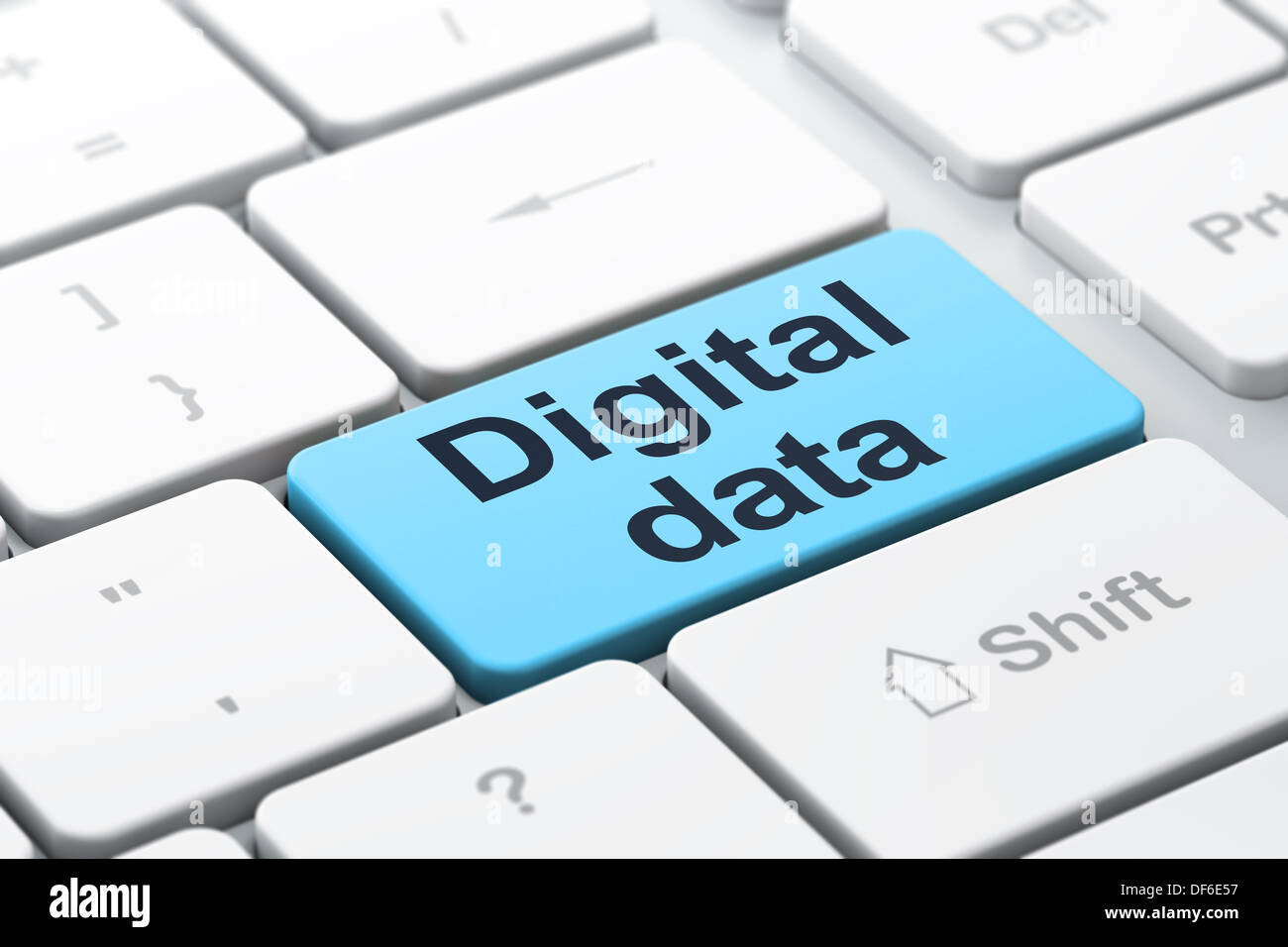 Information concept: Digital Data on computer keyboard Stock Photo - Alamy