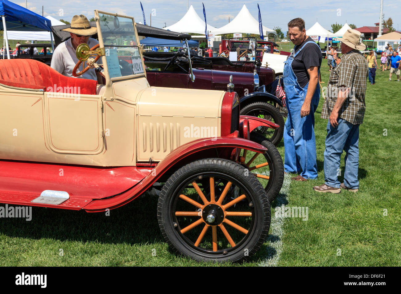 Spectators at the Colorado Classic Car show at Grand Junction, looking