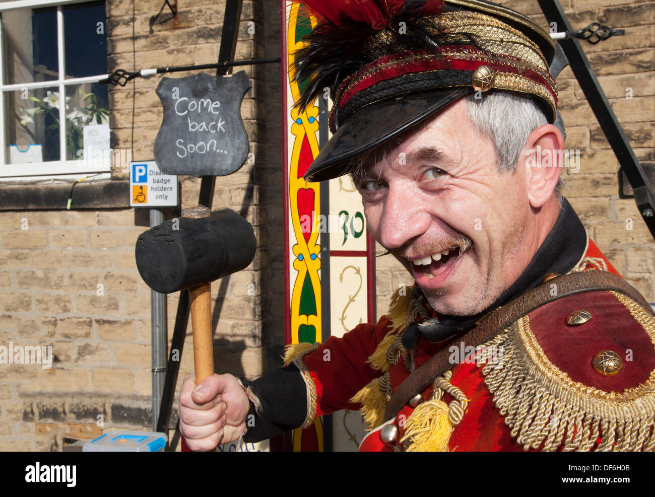 Sideshow act show red coat hires stock photography and images Alamy