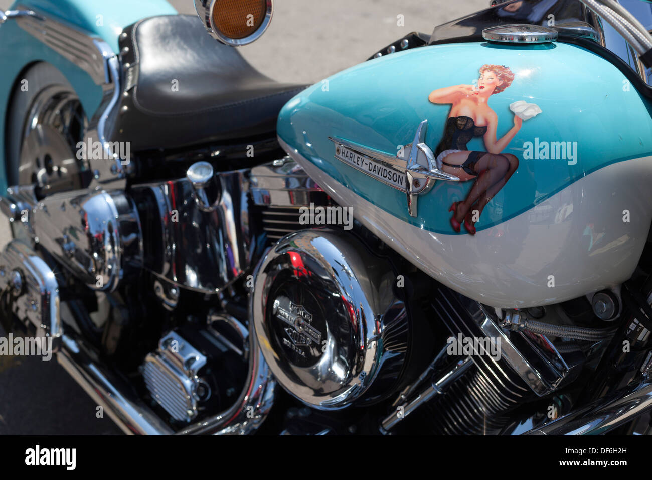Painted harley davidson tank hi-res stock photography and images 