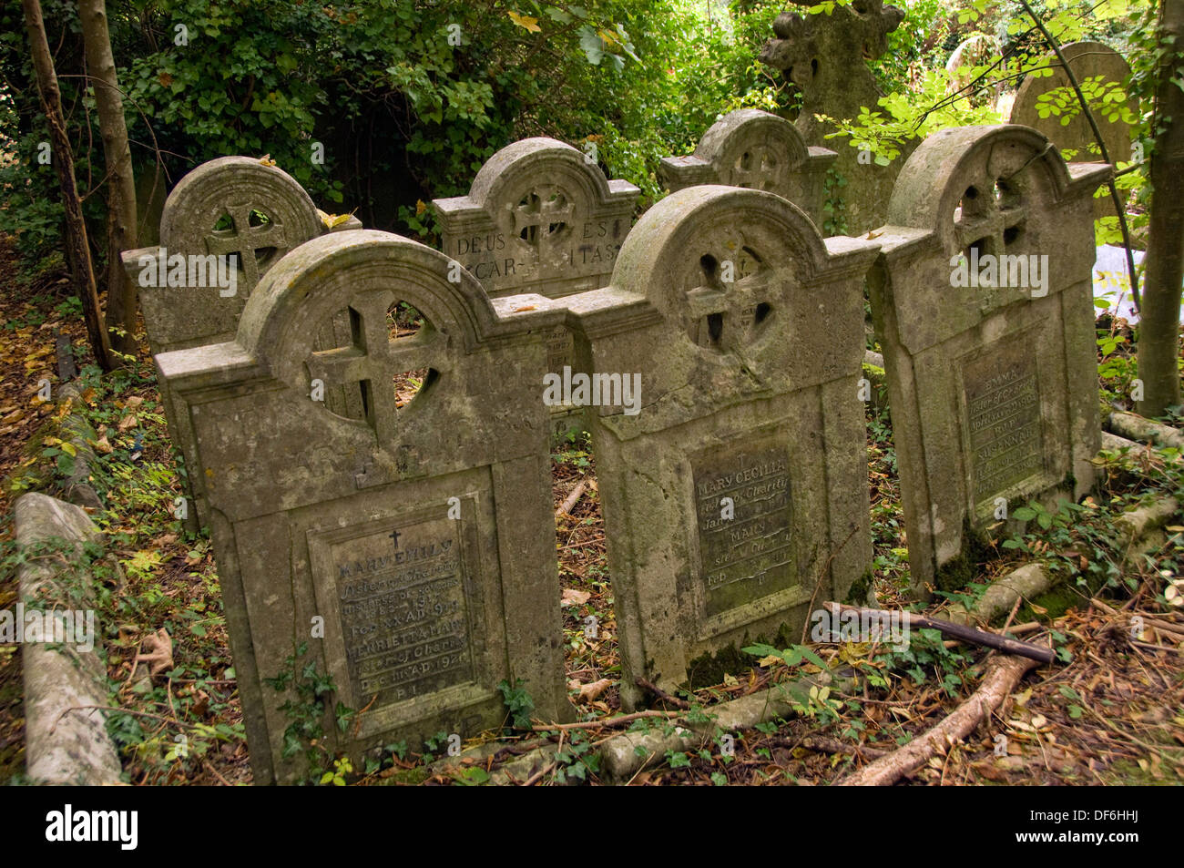 Arnos Vale Cemetary,Bristol,UK built in 1837,it has many grade 11 listed buildings,graves and monuments. a UK death bury buried Stock Photo