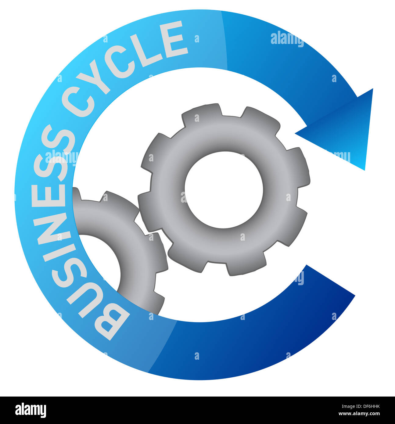 business gear cycle illustration design over white Stock Photo Alamy