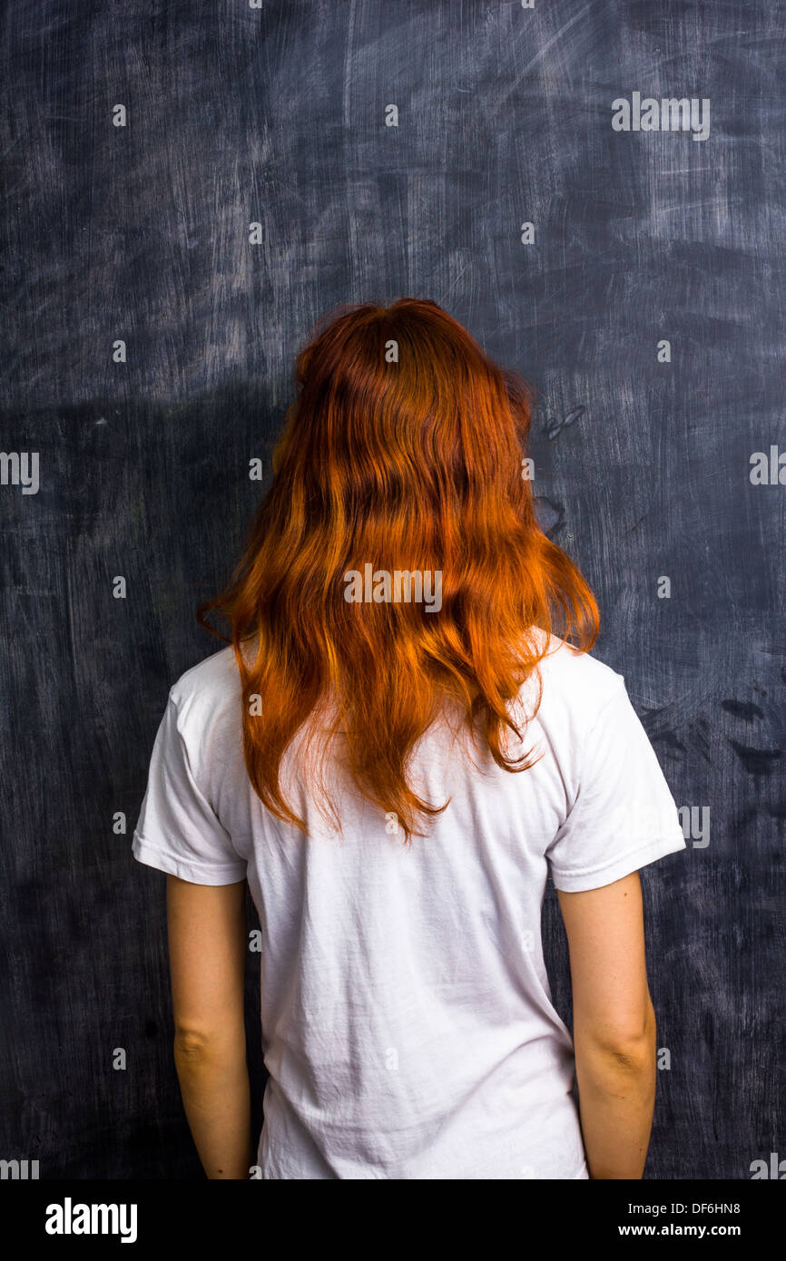 Ginger woman rear view hi-res stock photography and images - Alamy