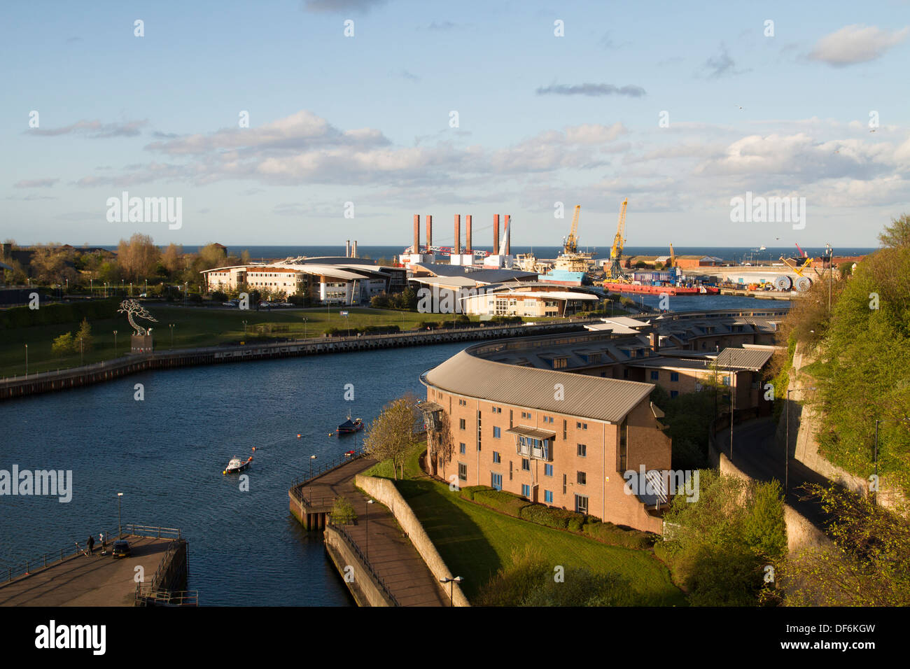 The port of Sunderland, North East England Stock Photo