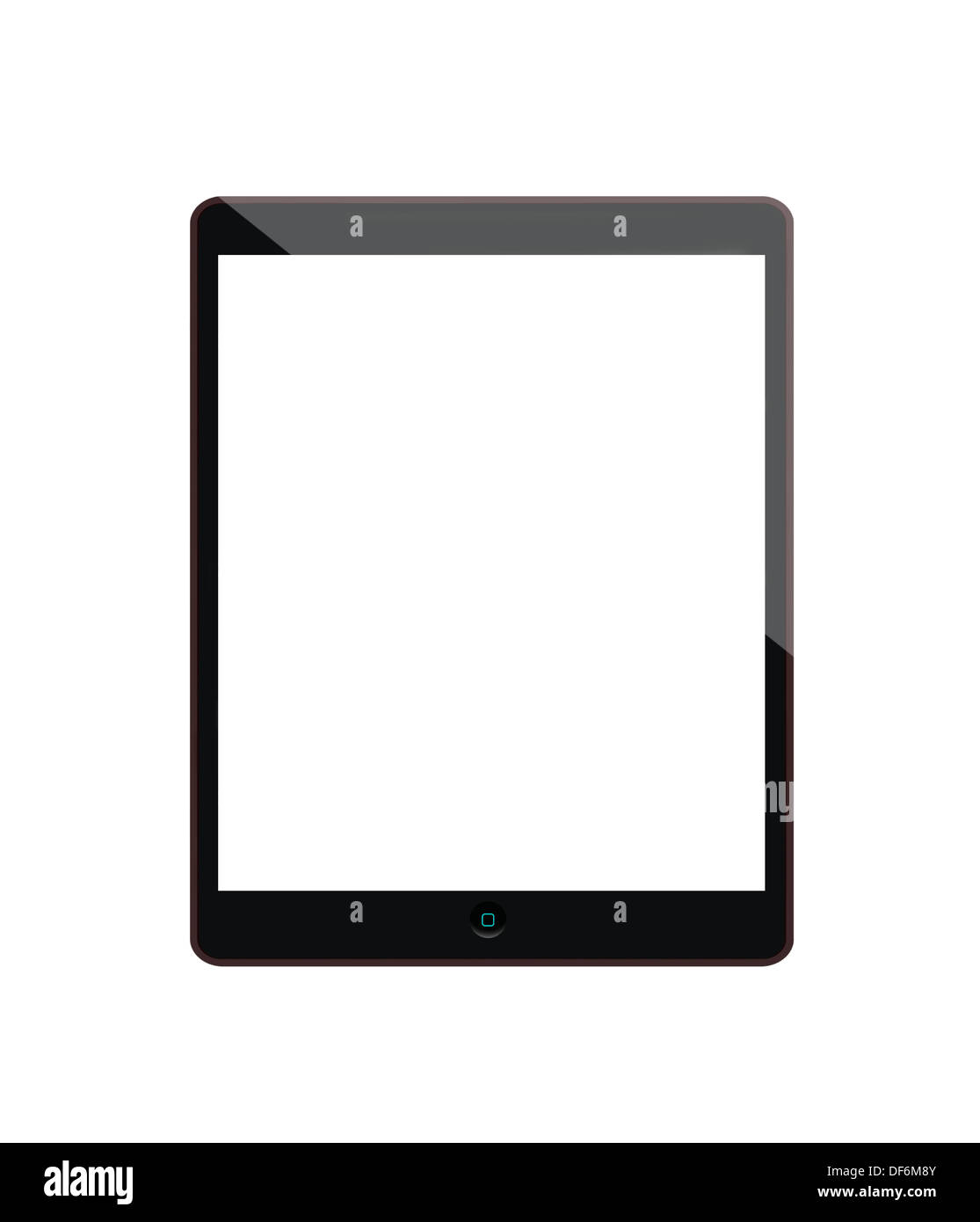 Black tablet pc isolated on white Stock Photo