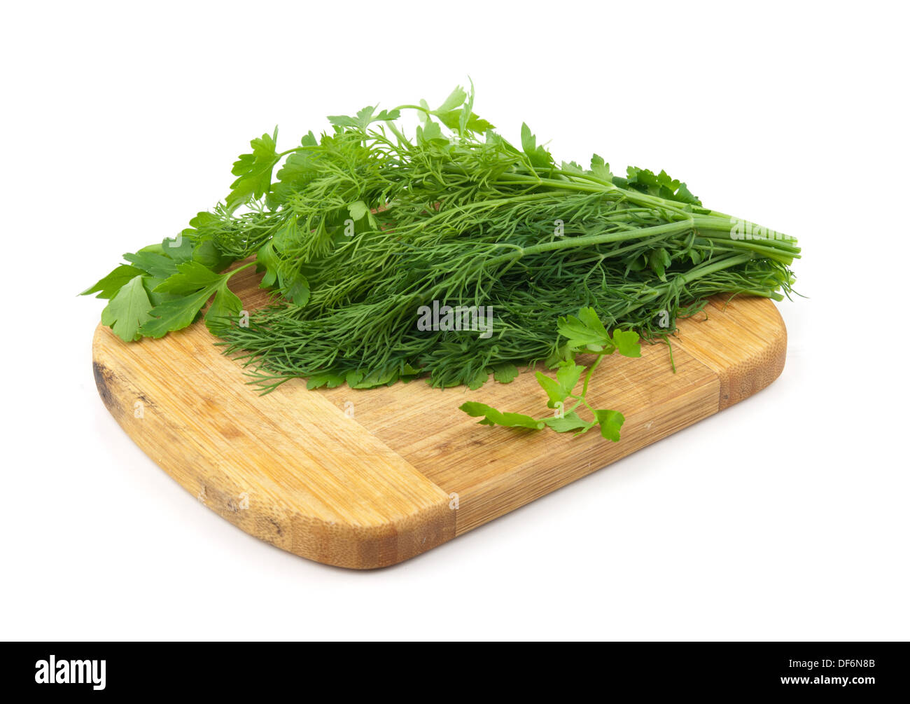 fresh dill and parsley is isolated Stock Photo Alamy