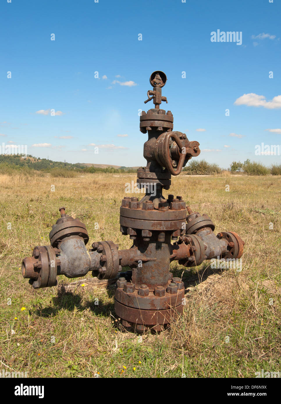 filled up wellhead in the oil and gas industry Stock Photo Alamy