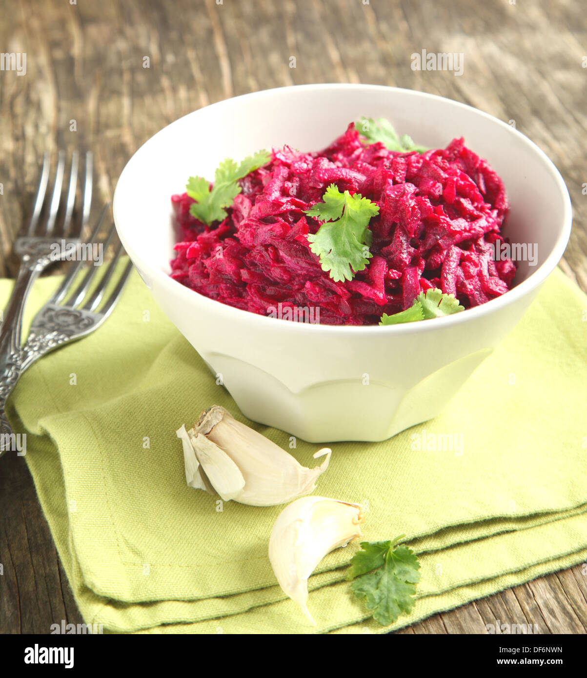 Beetroot salad (Russian cuisine) Stock Photo