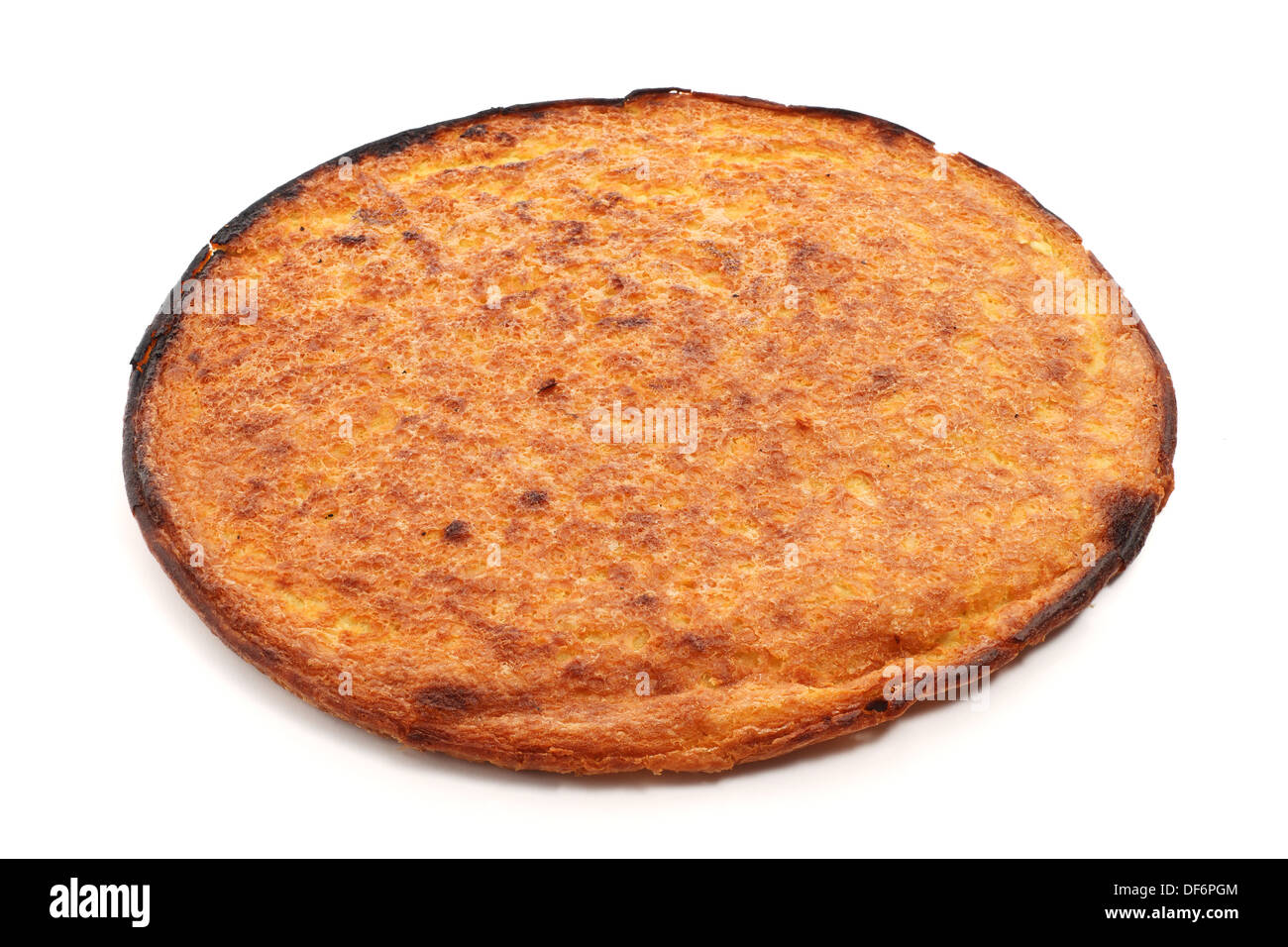 italian farinata baked with chickpea flour over white background Stock ...
