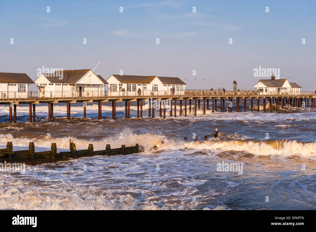 Southwold, Suffolk, UK. 29th Sep, 2013. People enjoying a late afternoon walk on the Pier at Southwold, Suffolk, UK Credit:  T.M.O.News/Alamy Live News Stock Photo