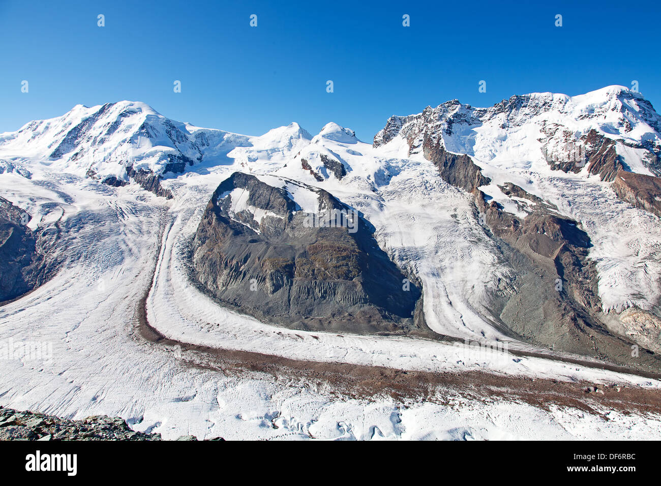 Melting glaciers in the swiss alps Stock Photo - Alamy