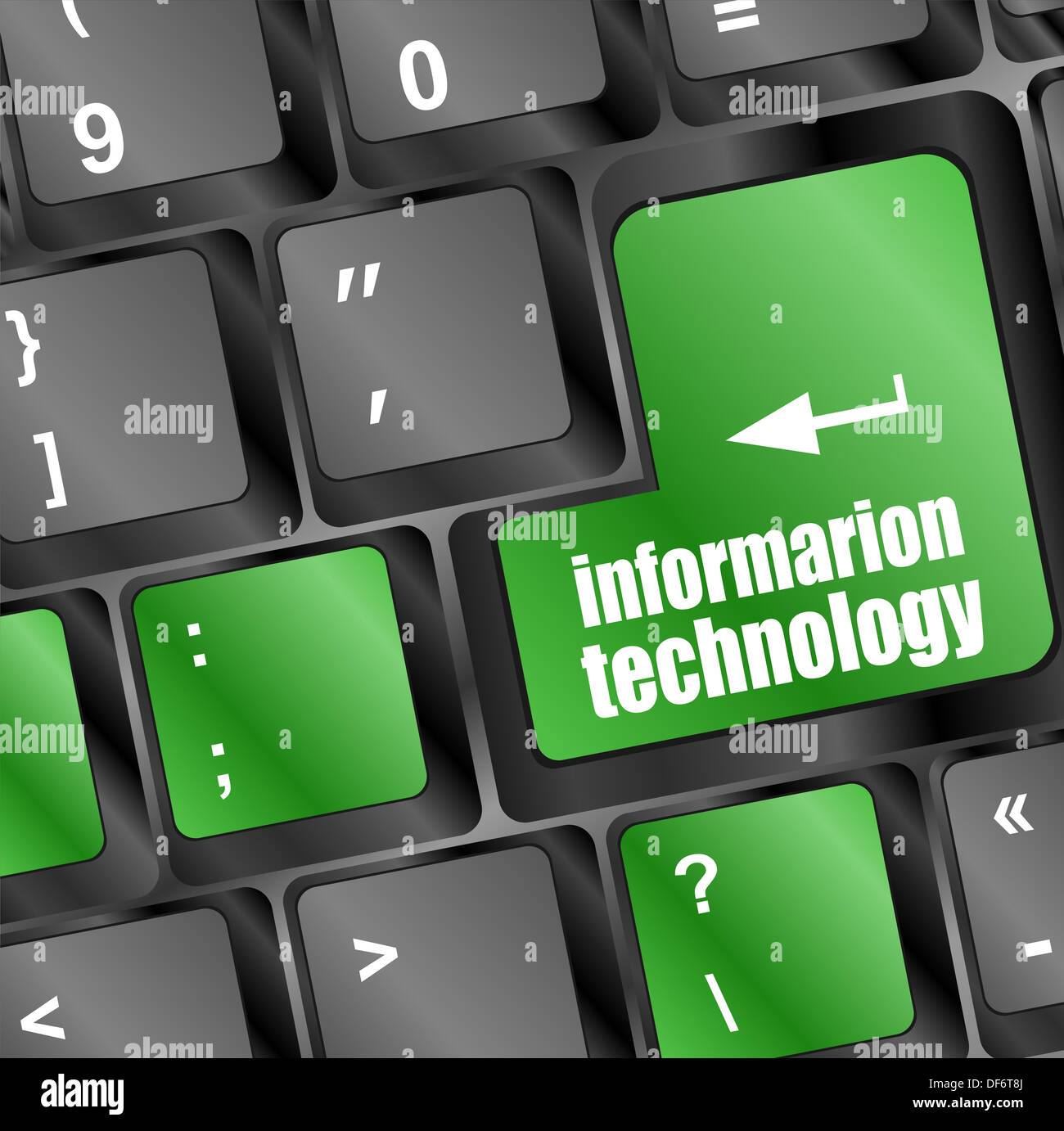 information technology button on computer keyboard key Stock Photo - Alamy