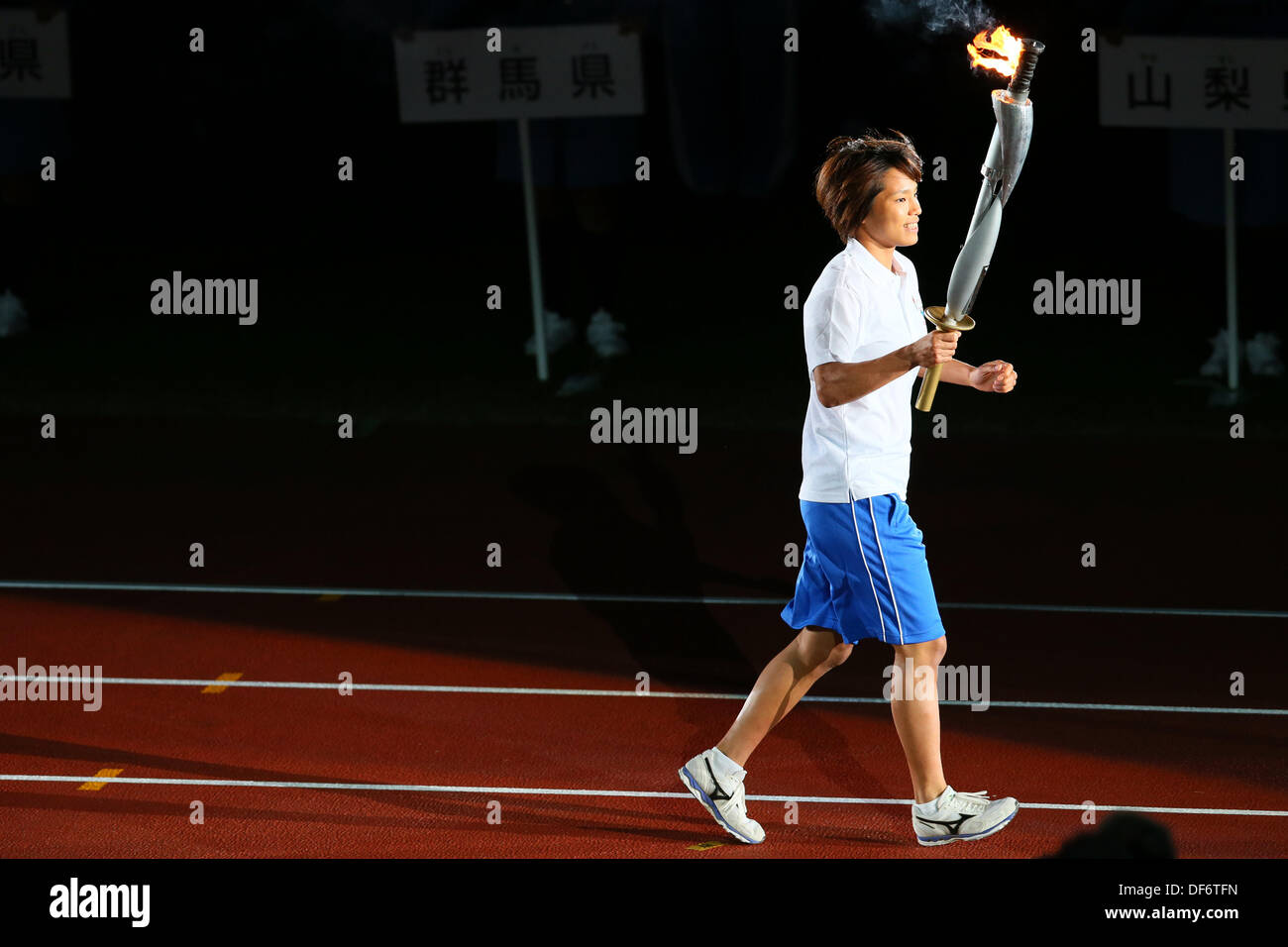 Tokyo, Japan. 29th Sep, 2013. Kaori Matsumoto (JPN), SEPTEMBER 28, 2013 : The 68th National Sports Festival opening ceremony at Ajinomoto Stadium, Tokyo, Japan. © AFLO SPORT/Alamy Live News Stock Photo