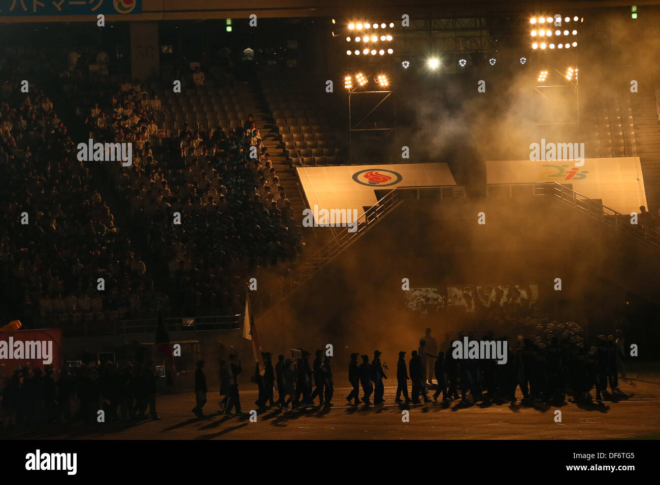 Tokyo, Japan. 29th Sep, 2013. General view, SEPTEMBER 28, 2013 : The 68th National Sports Festival opening ceremony at Ajinomoto Stadium, Tokyo, Japan. © AFLO SPORT/Alamy Live News Stock Photo