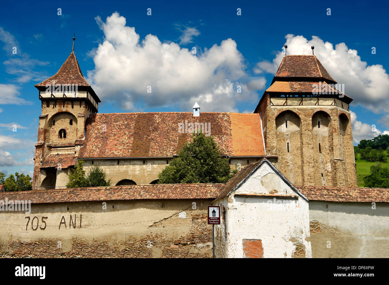 The Fortified Saxon Evangelical church of Valea Viilor. Sibiu, Transylvania. A World Heritage Site Stock Photo