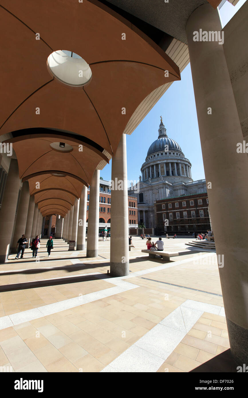 St Paul's Cathedral from Paternoster Square, London, England, UK Stock ...
