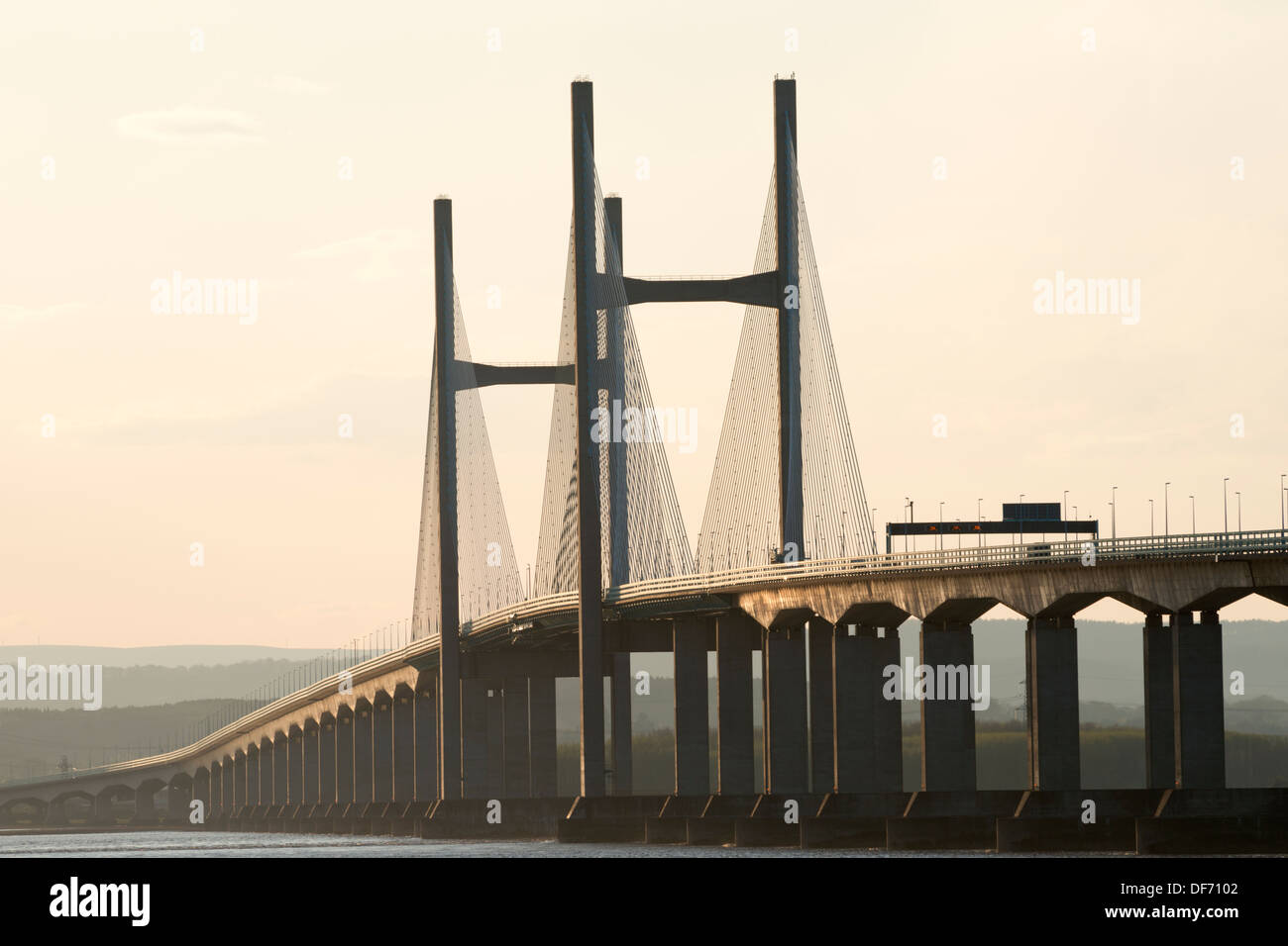 The Second Severn Crossing, carrying the M4 motorway, linking England and Wales. Stock Photo