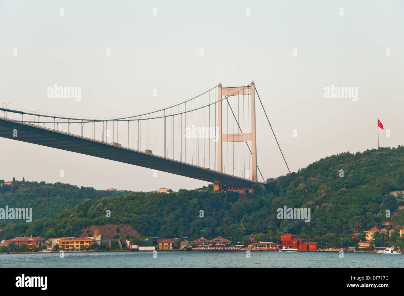 The Bosphorus Bridge that connects the continents of Asia and Europe 