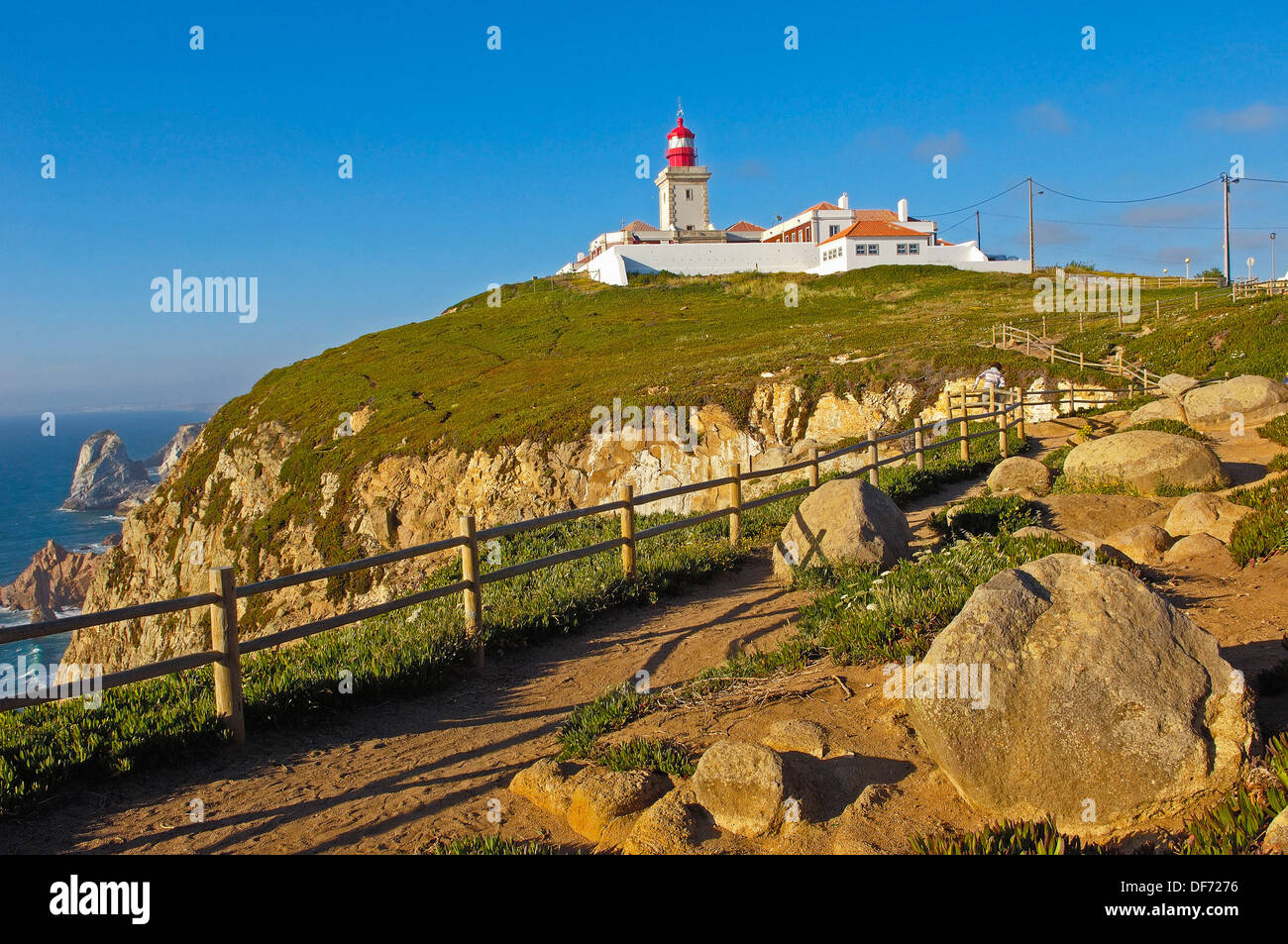 Cabo da Roca Lighthouse at Cape da Roca Lisbon district Sintra coast  Portugal Europe Stock Photo - Alamy