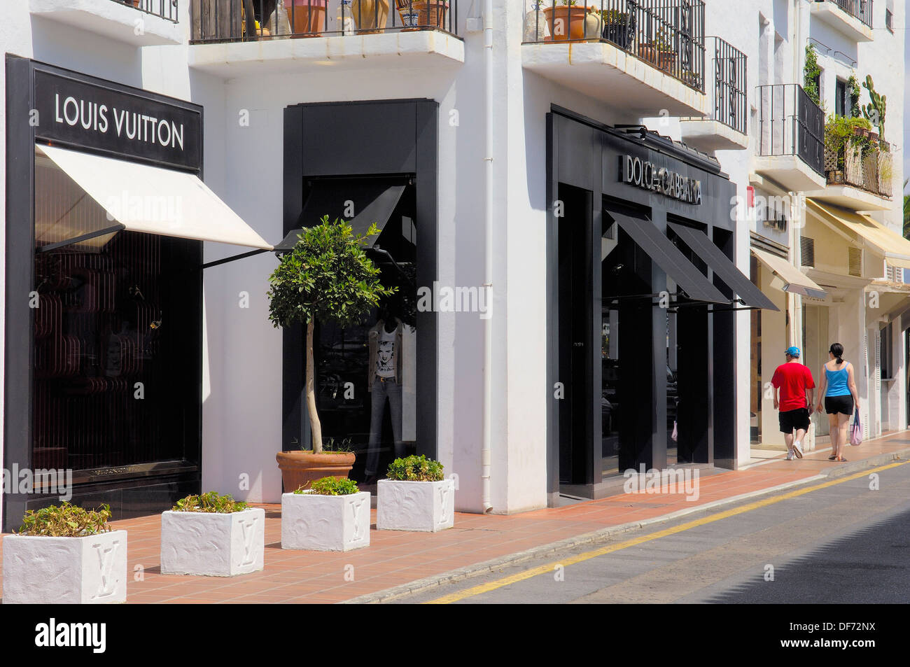 Luxury shops at the exclusive yacht harbour of Puerto Banús