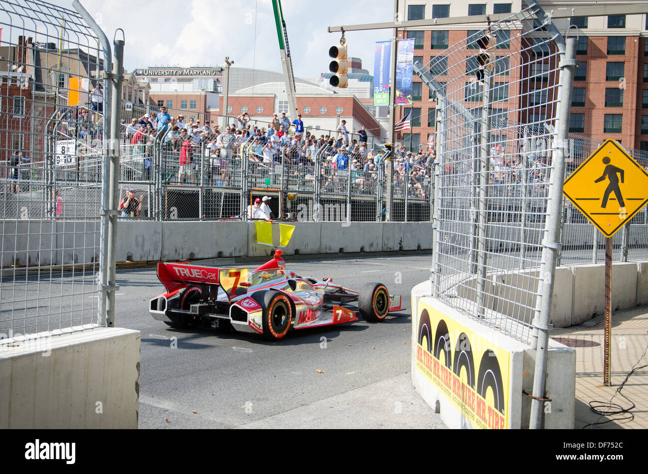 Track side at the Baltimore Grand Prix Stock Photo