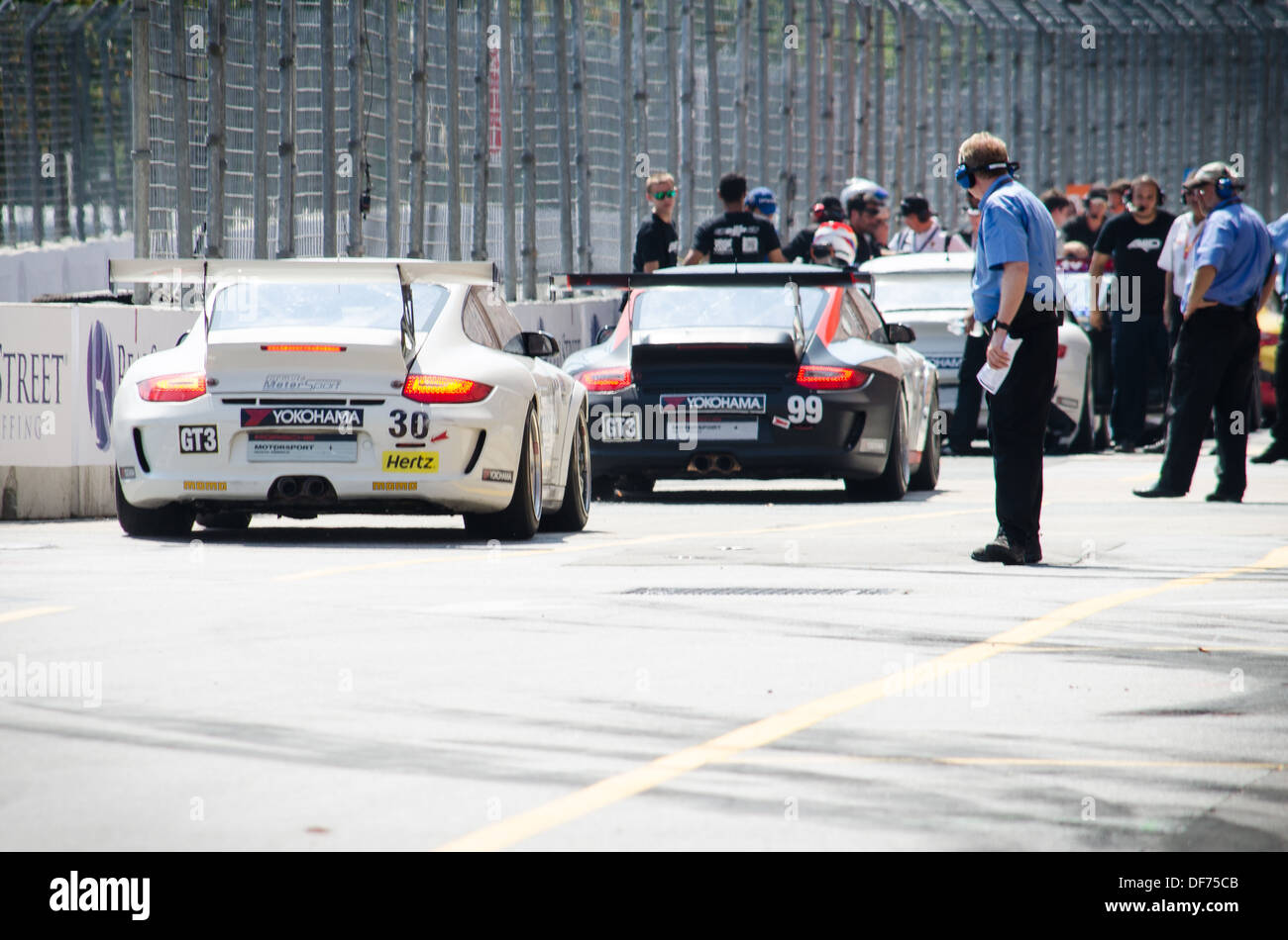 Pit Lane of the Baltimore GT3 Race in the Imsa Challenge Cup Stock Photo