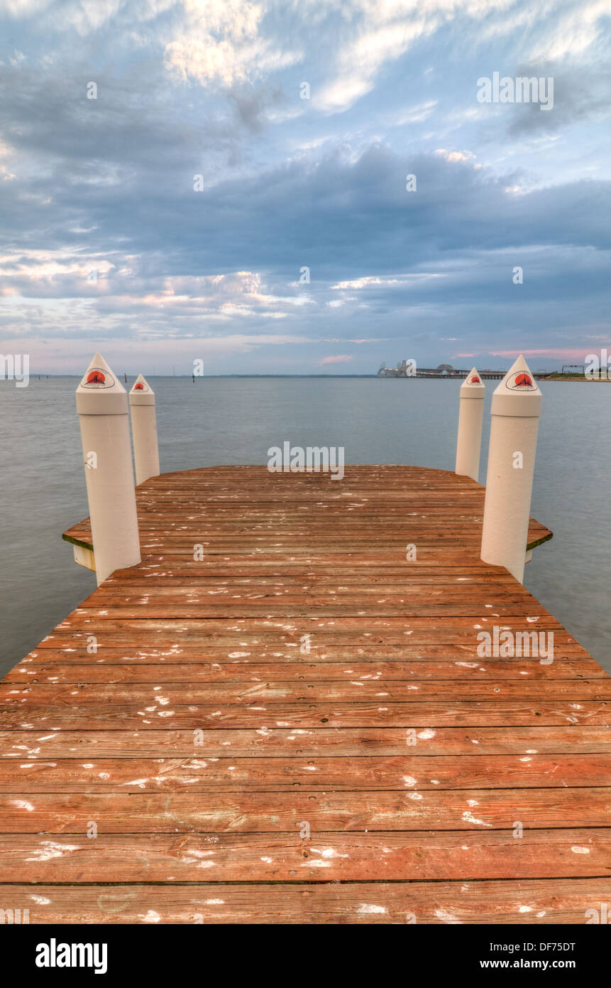 Sunset over the Chesapeake Bay Bridge from Kent Island Stock Photo Alamy