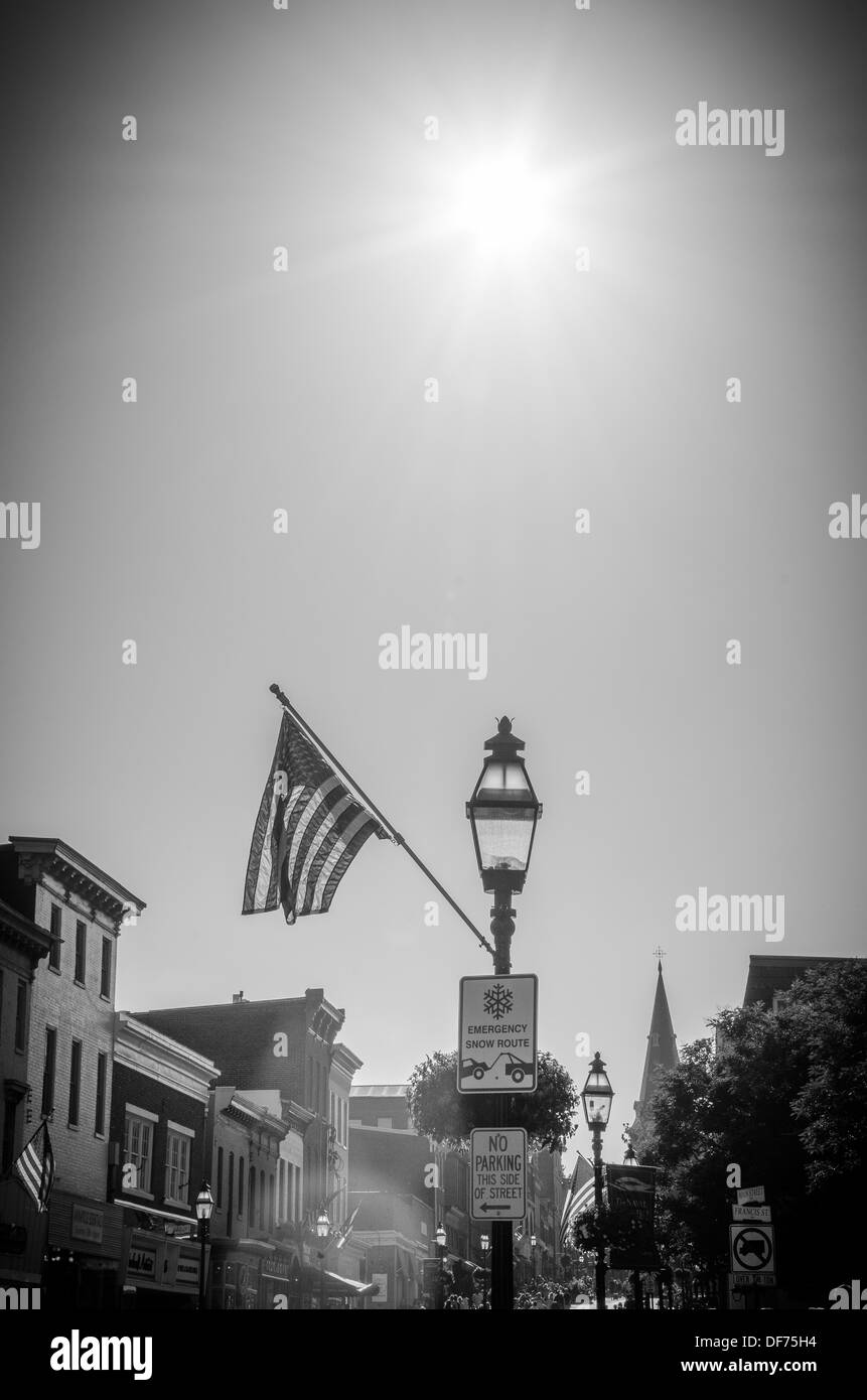 Stars and Stripes in Annapolis on the 4th of July Stock Photo