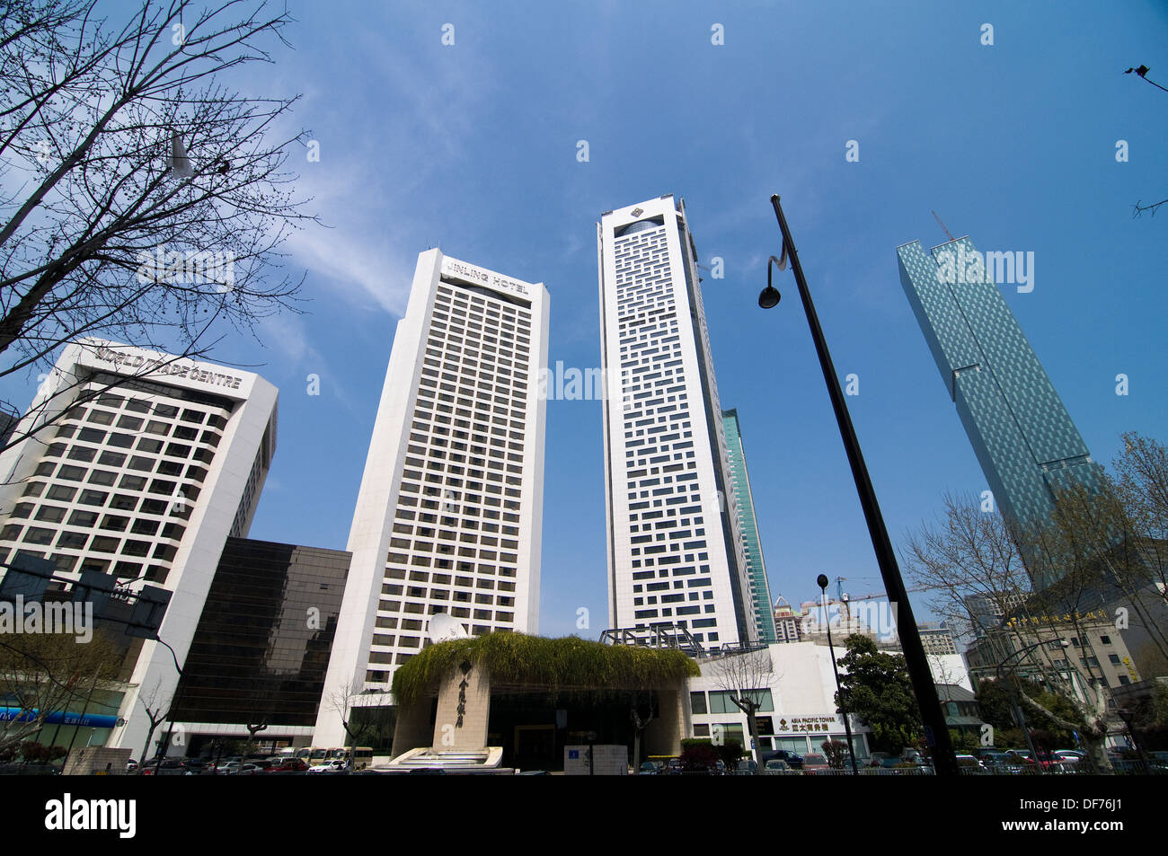 The Jinling hotel in Nanjing with its new tower. Stock Photo
