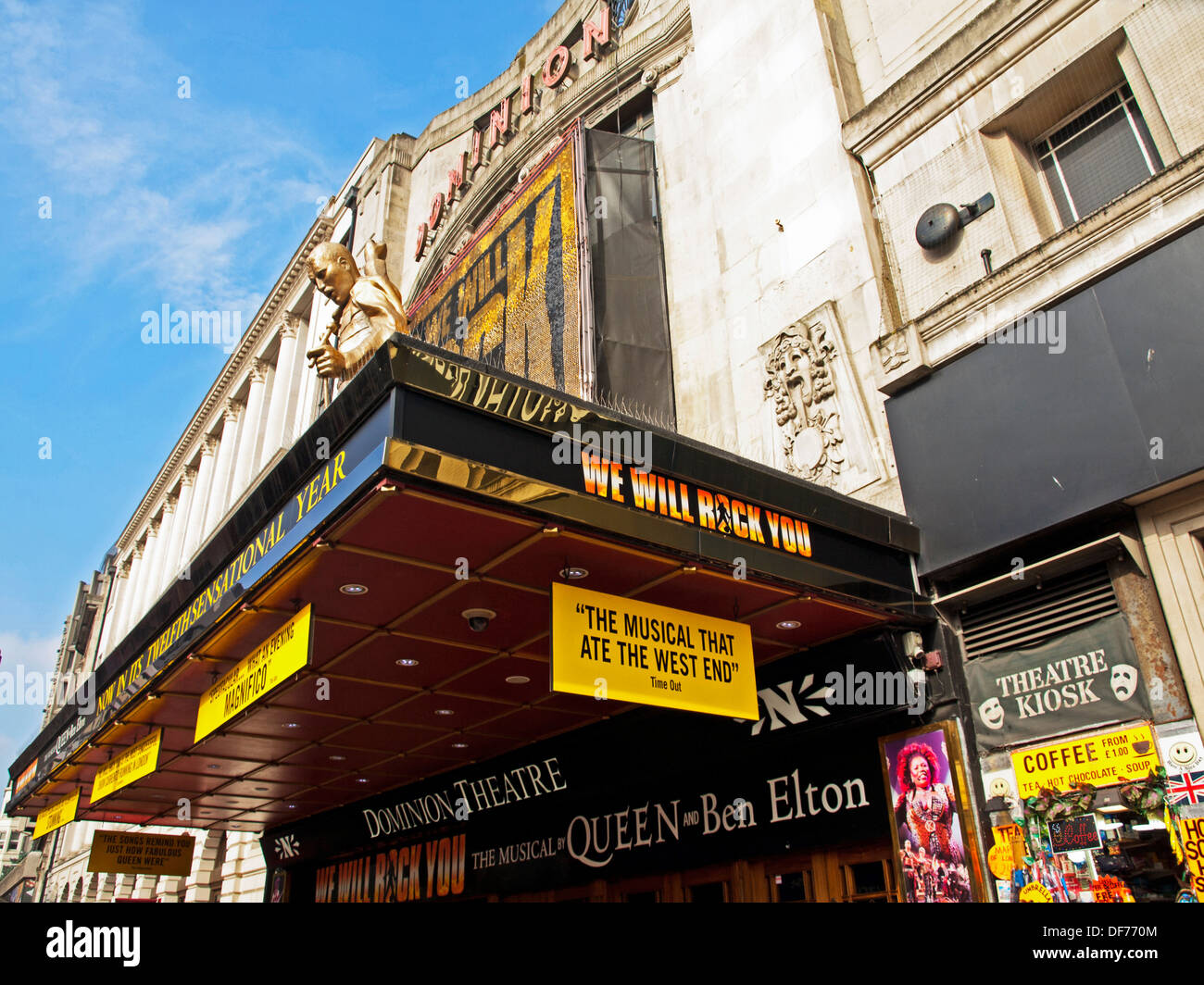The Dominion Theatre, a West End theatre on Tottenham Court Road, London, England, United