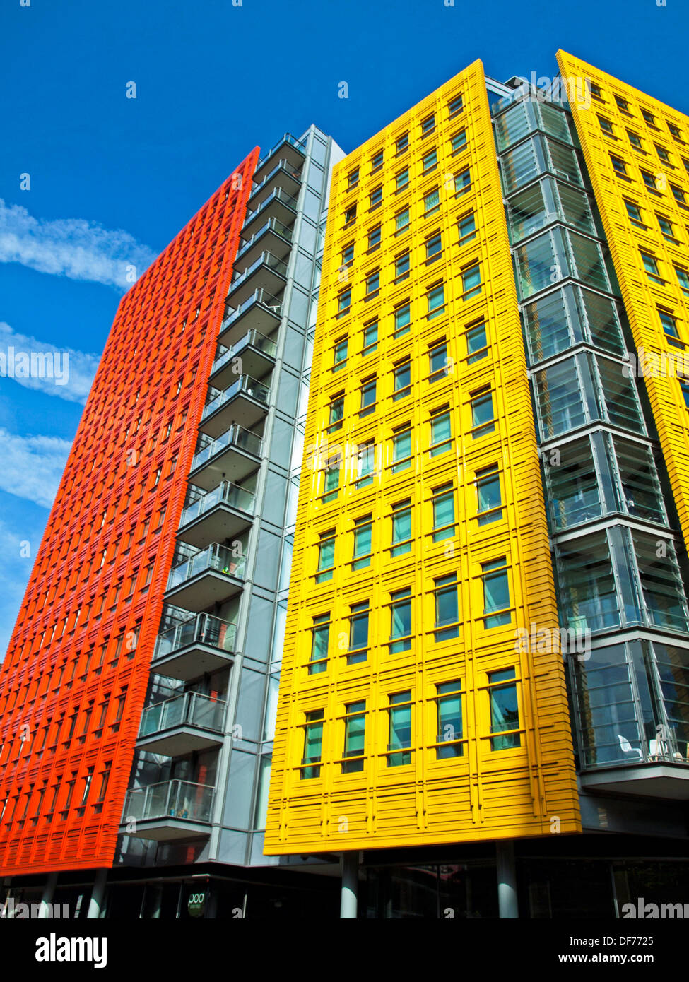 Facade of Central Saint Giles, designed by Italian architect Renzo Piano, Giles High Street, London, England, United Kingdom Stock Photo