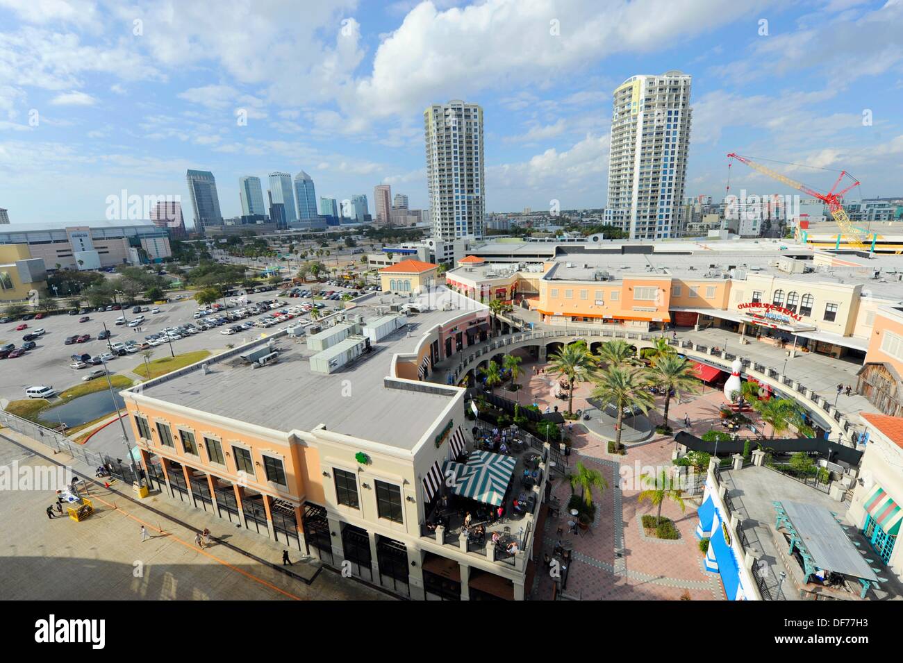 Channelside Bay Shopping Plaza Downtown Tampa Florida Stock Photo