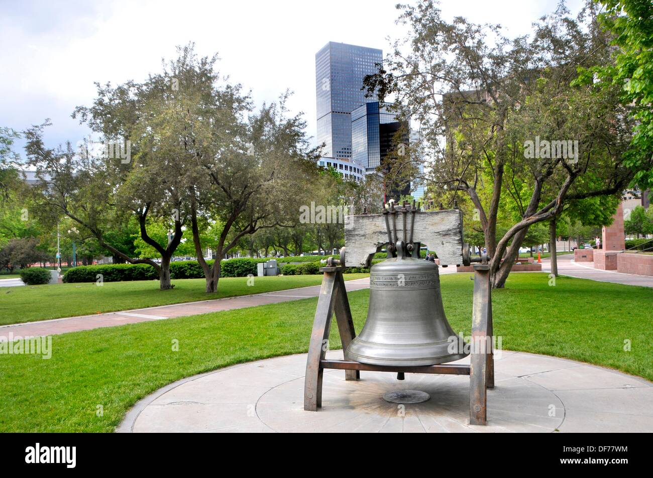 Liberty Bell Replica Denver Colorado Stock Photo