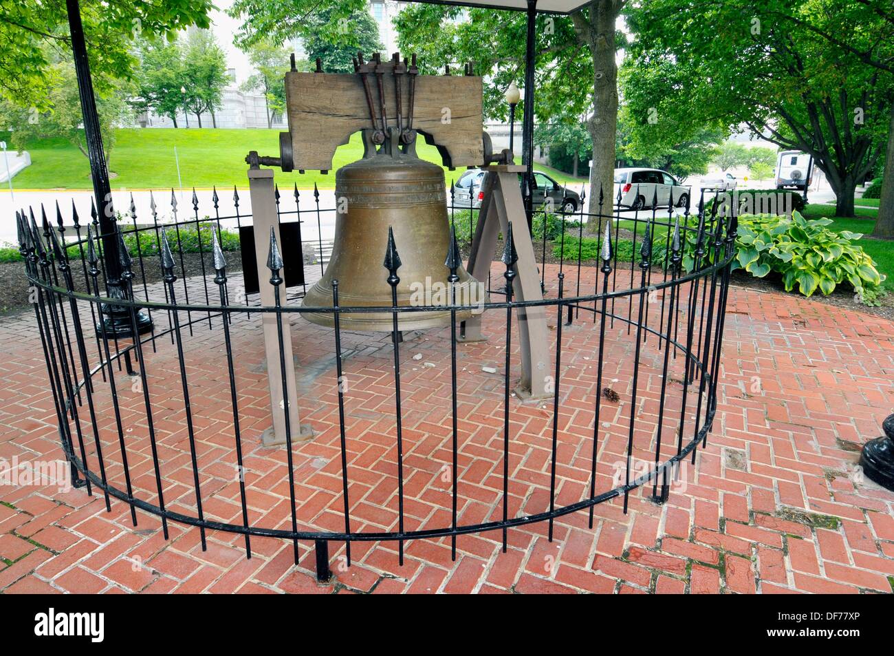 Liberty Bell Replica State Capitol Jefferson City Missouri Stock Photo