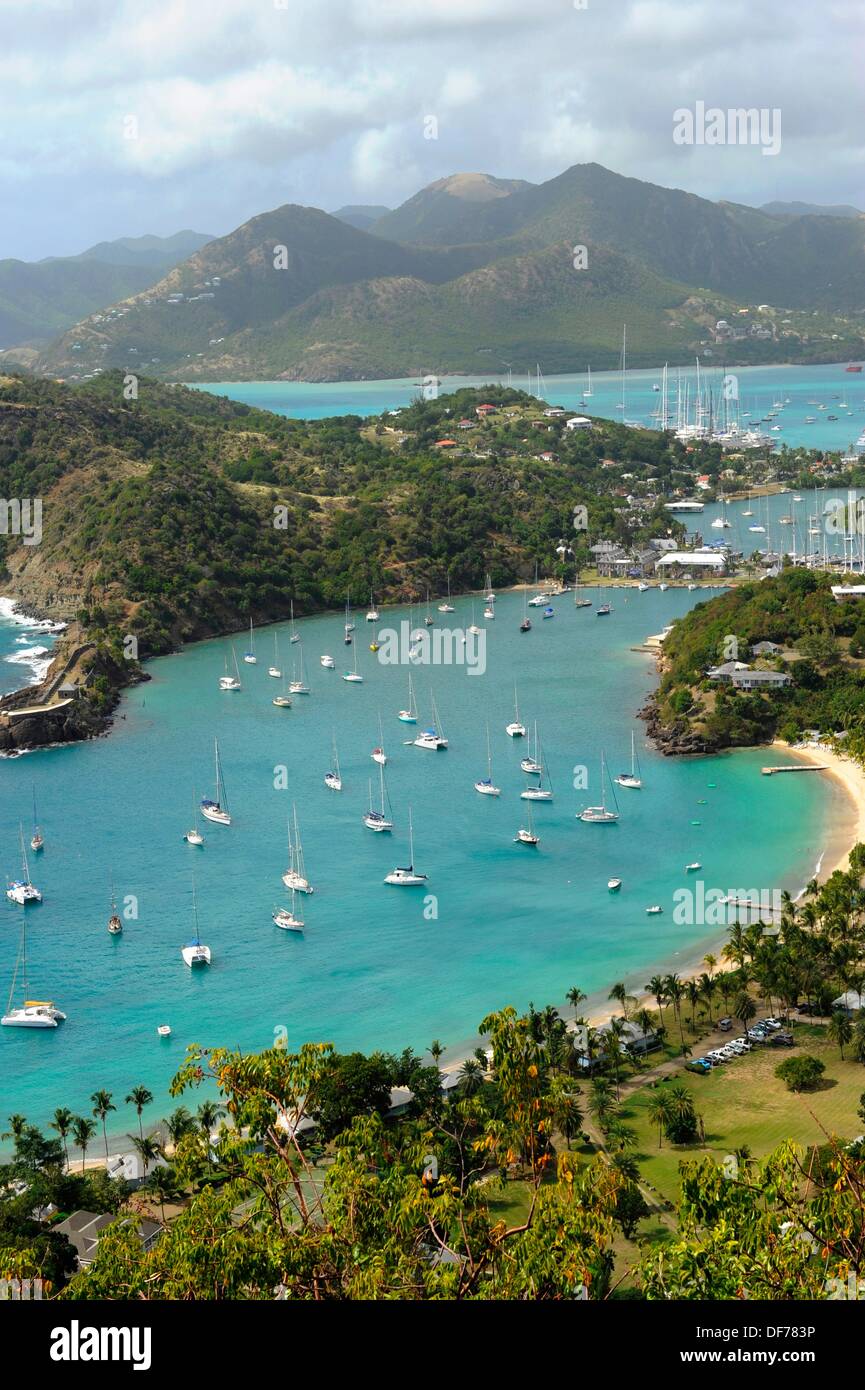 View of English Harbour from Shirley Heights St John´s Antigua