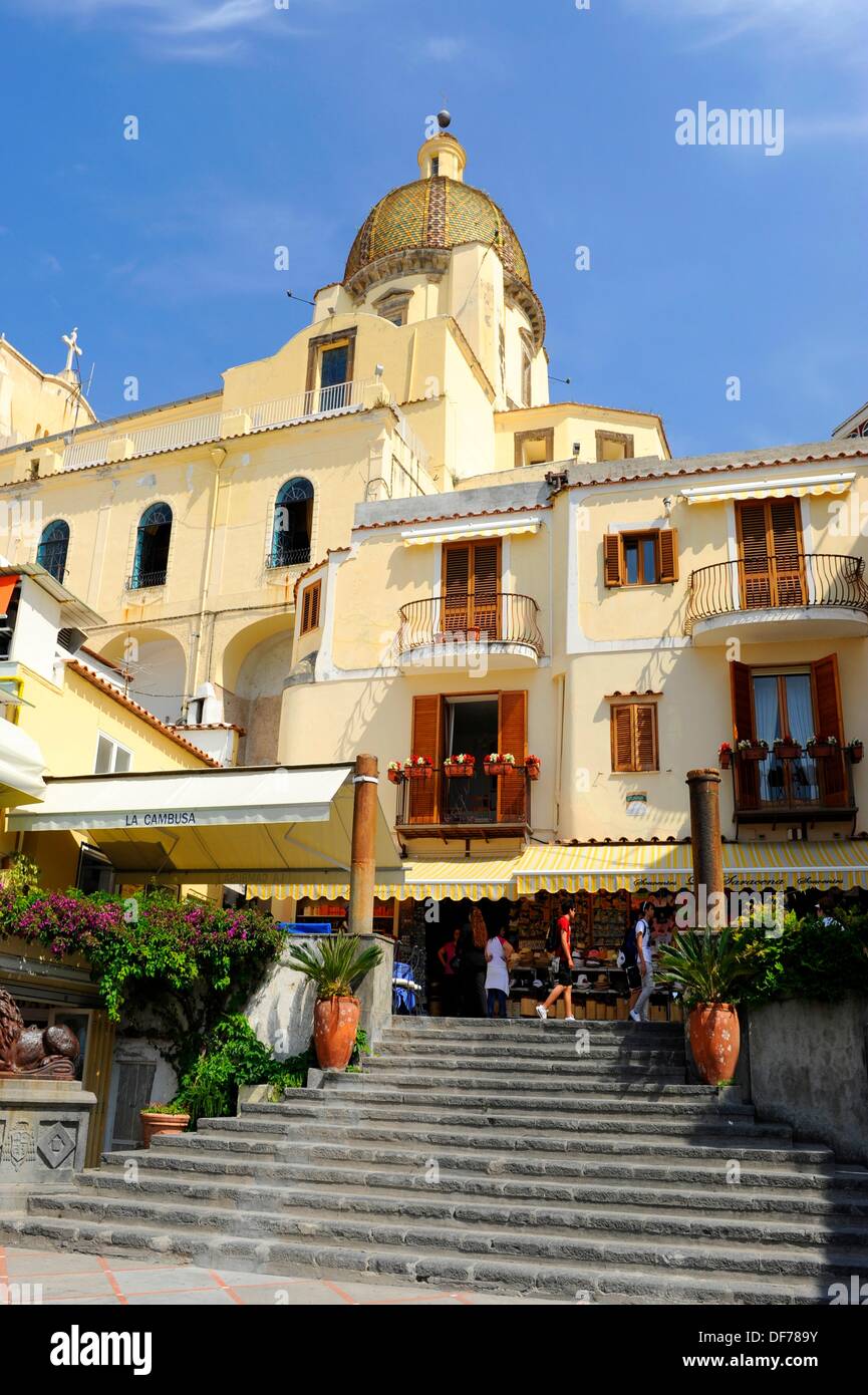 Shopping Streets Positano Italy Mediterranean Sea Europe Amalfi Coast