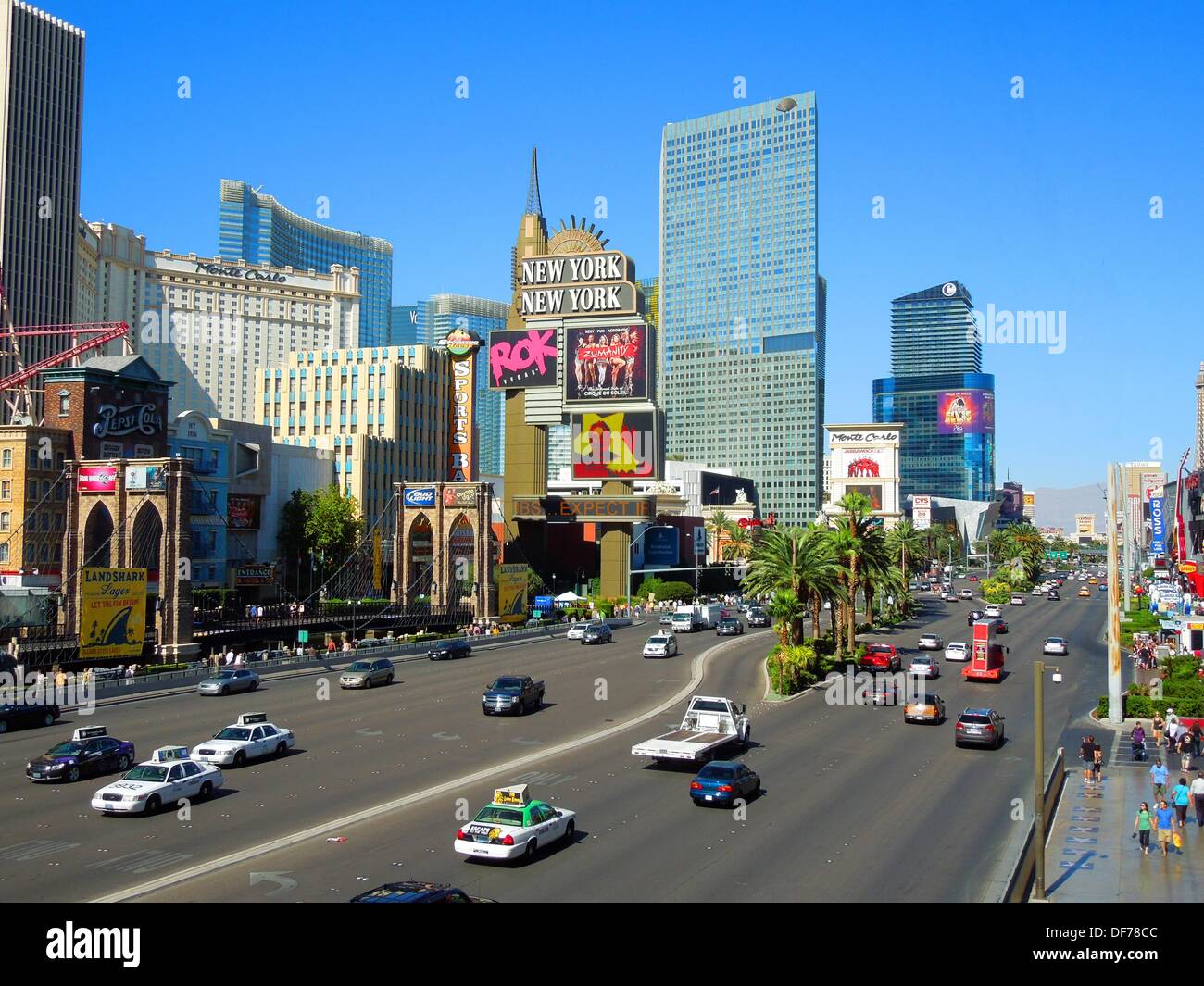 Las Vegas Nevada Strip Sin City Gambling Capital NV Stock Photo