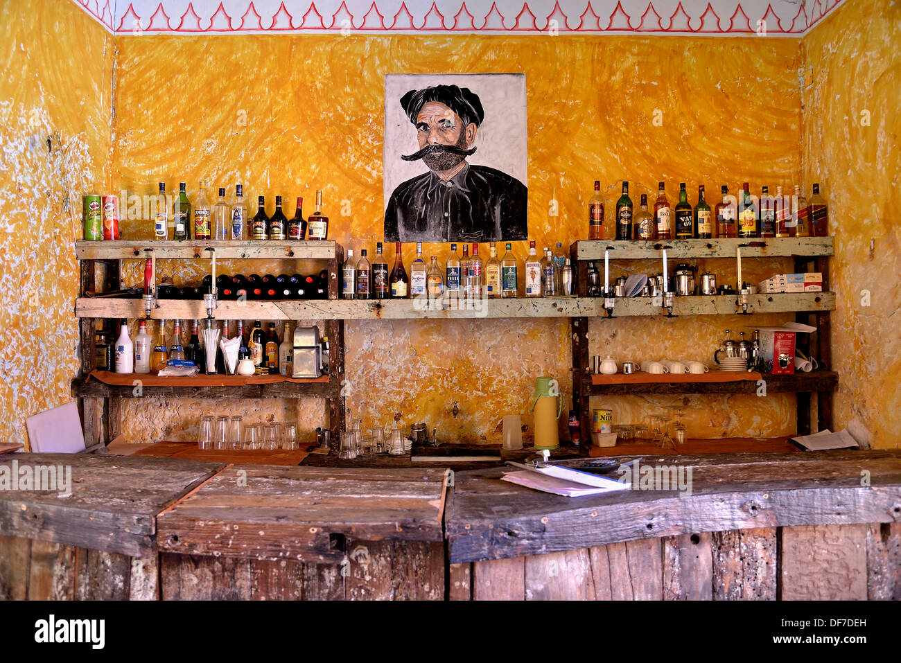 Bar in the former prison, Changuu Island, Zanzibar Archipelago, Tanzania Stock Photo