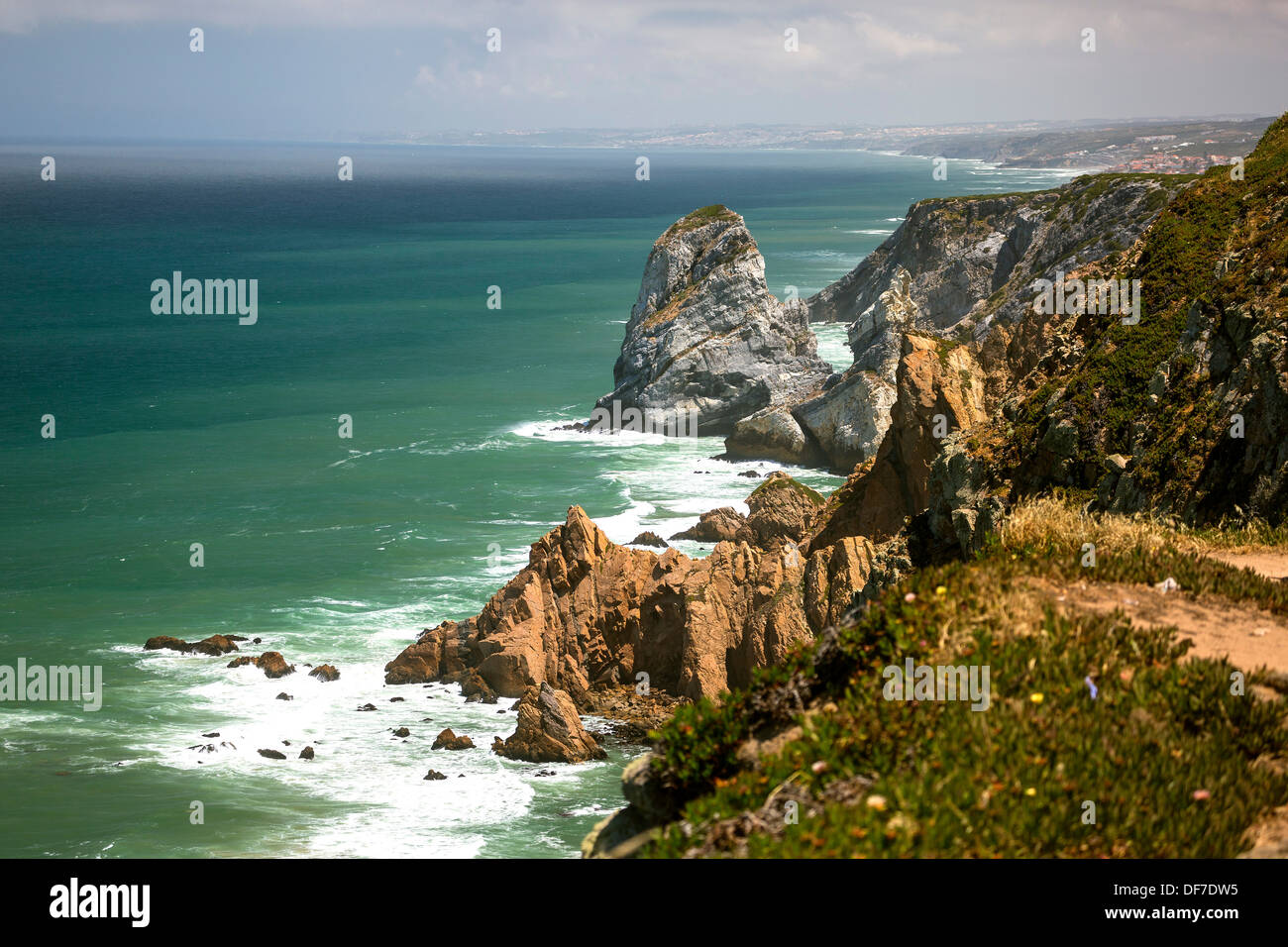 Atlantic Coast, Cabo da Roca, the westernmost point of continental Europe,  Cabo da Roca, Colares, Lisbon District, Portugal Stock Photo - Alamy