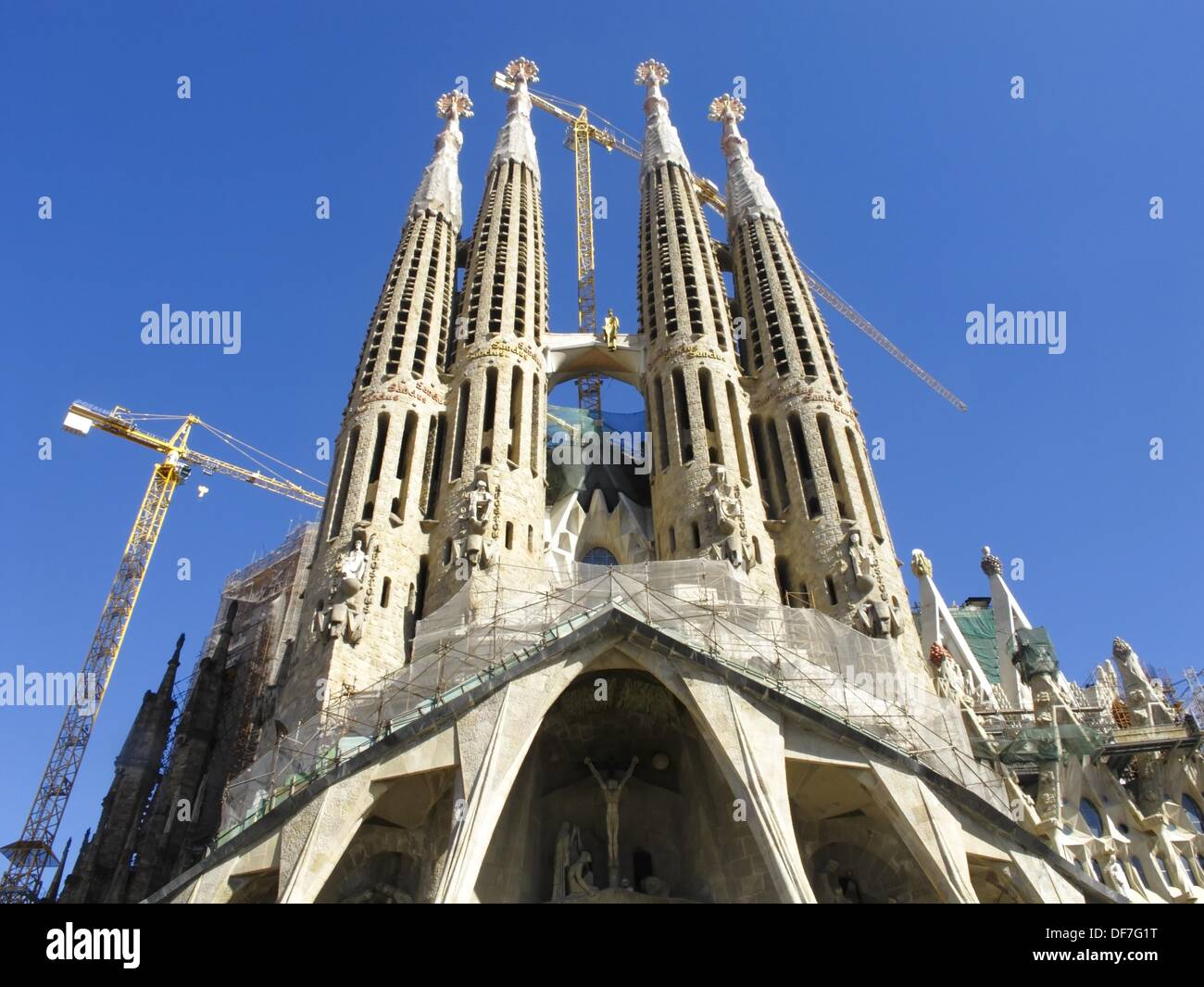 The Sagrada Familia Church by Antoni Gaudi in Barcelona Spain Stock ...