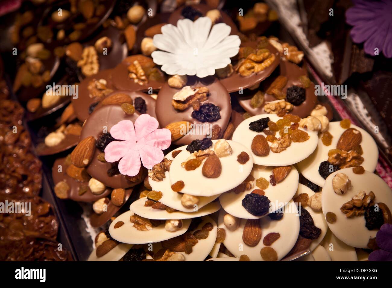 A chocolate shop in Brugge, known as the world´s chocolate capital