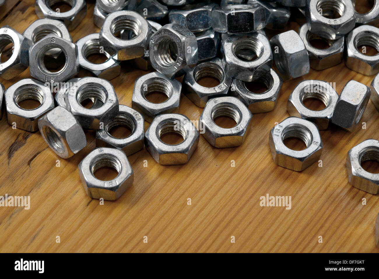 Metal nuts Stock Photo