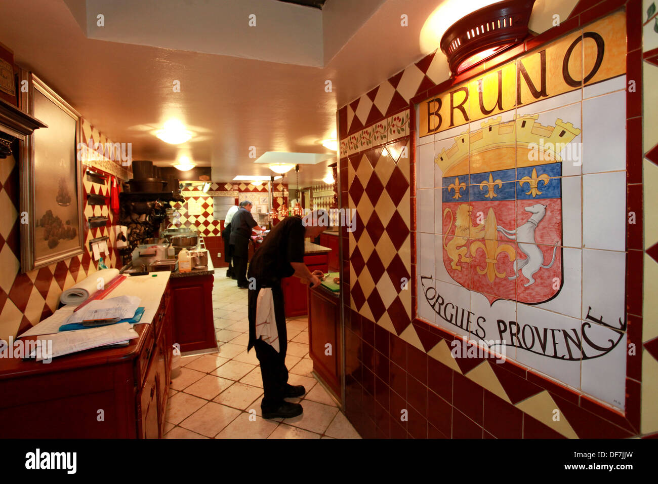 The one star Michelin restaurant of "Chez Bruno" is a truffle specialist  located in Lorgues, Provence Stock Photo - Alamy