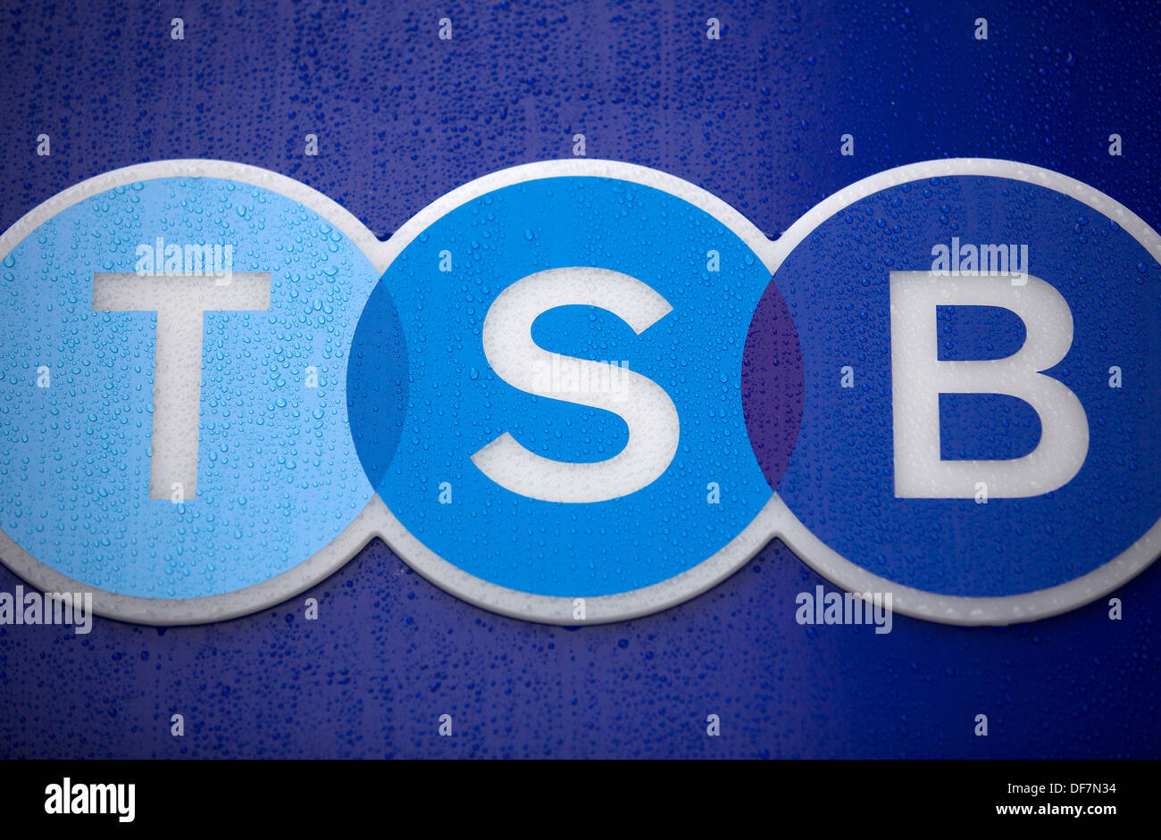 UK, London : A branch of TSB (The Trustee Savings Bank) is pictured as it re-opens on September 9, 2013 in London, England. Stock Photo