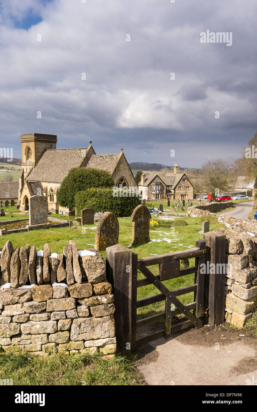 St Barnabas Church in the village of Snowshill in Gloucestershire, UK Stock Photo